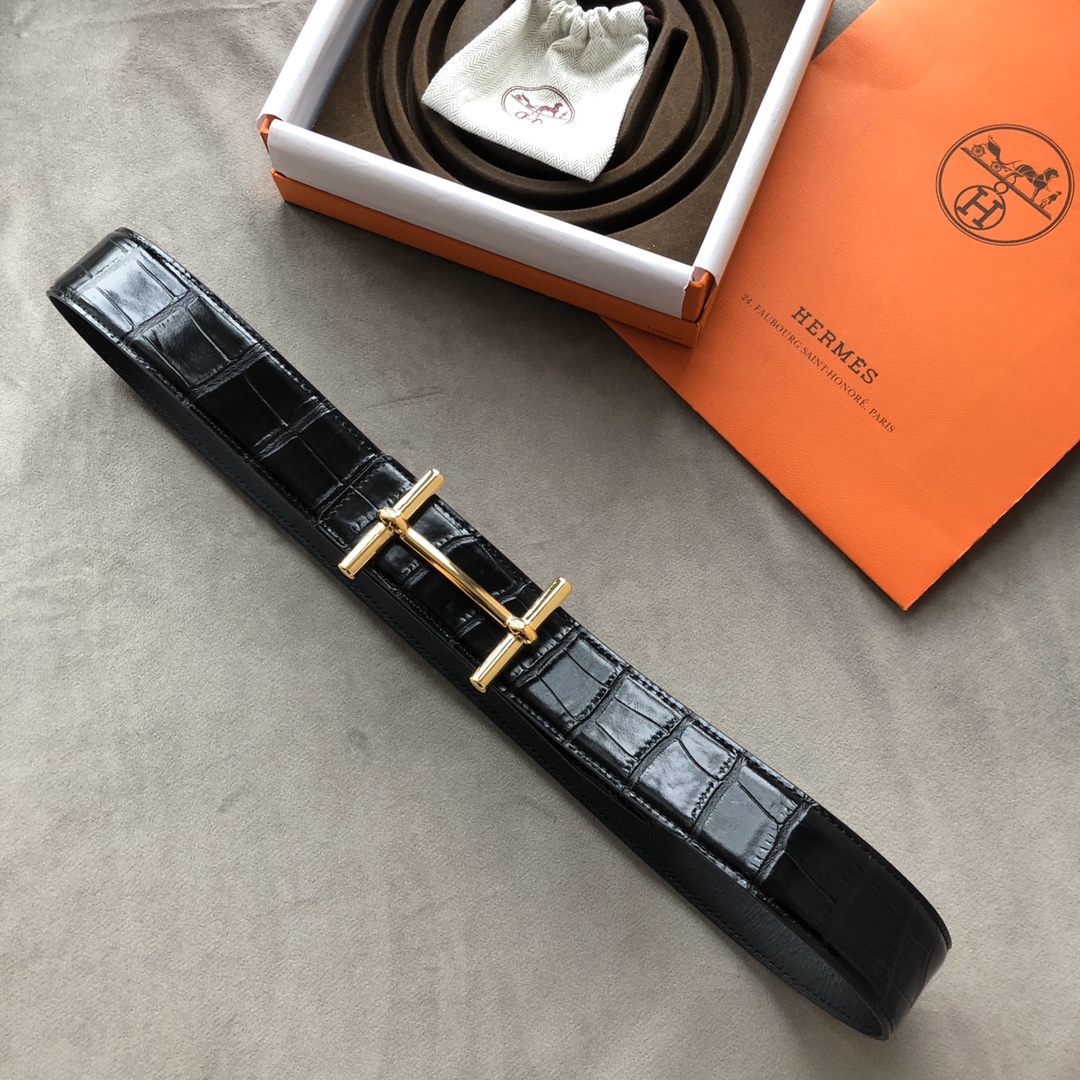 Hermès Male Leather Belt Cow Leather 38mm-s-m