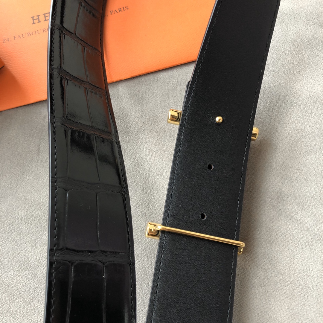 Hermès Male Leather Belt Cow Leather 38mm-s-m