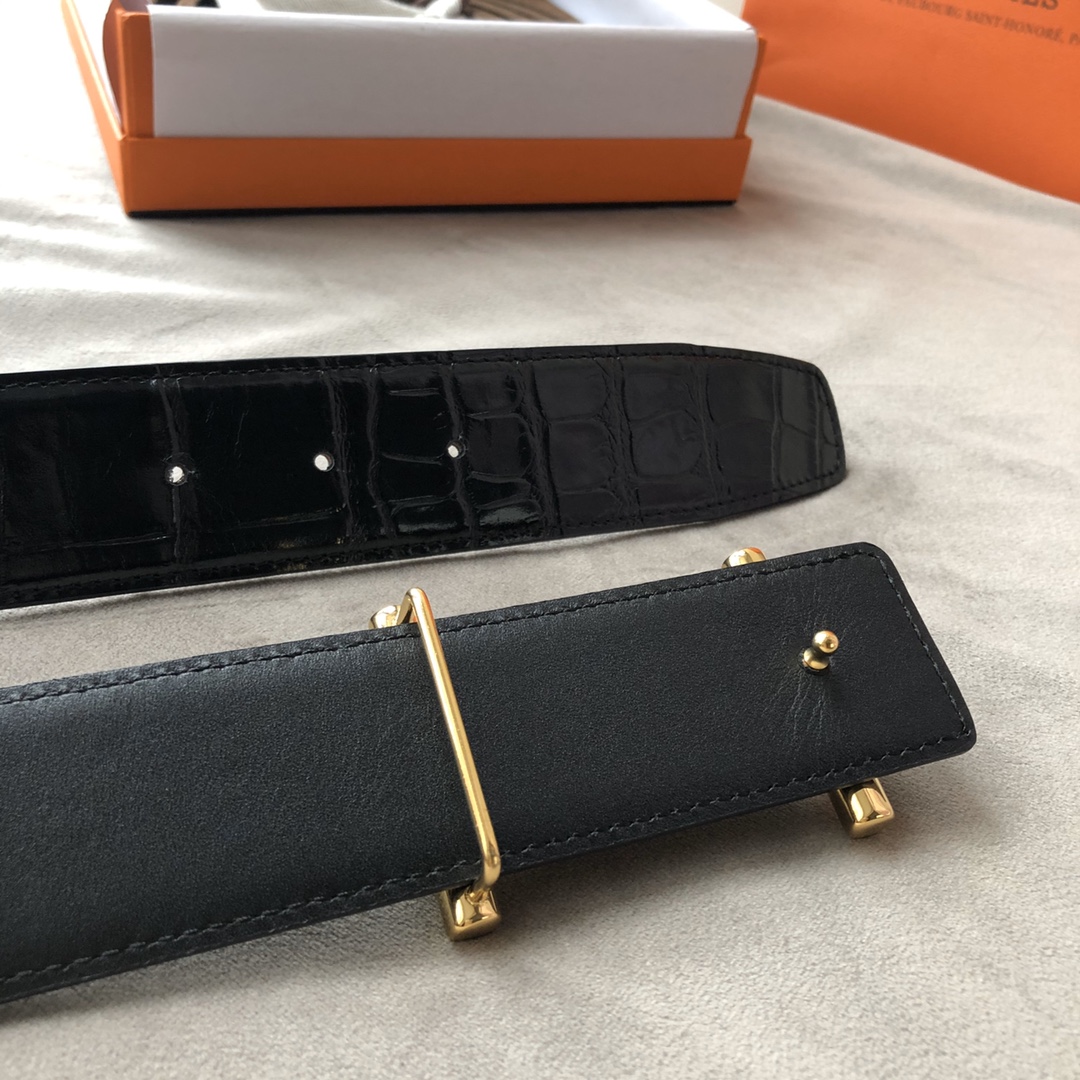 Hermès Male Leather Belt Cow Leather 38mm-s-m