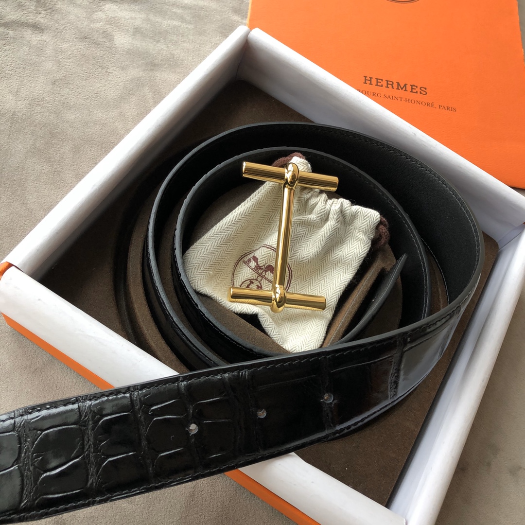 Hermès Male Leather Belt Cow Leather 38mm-s-m