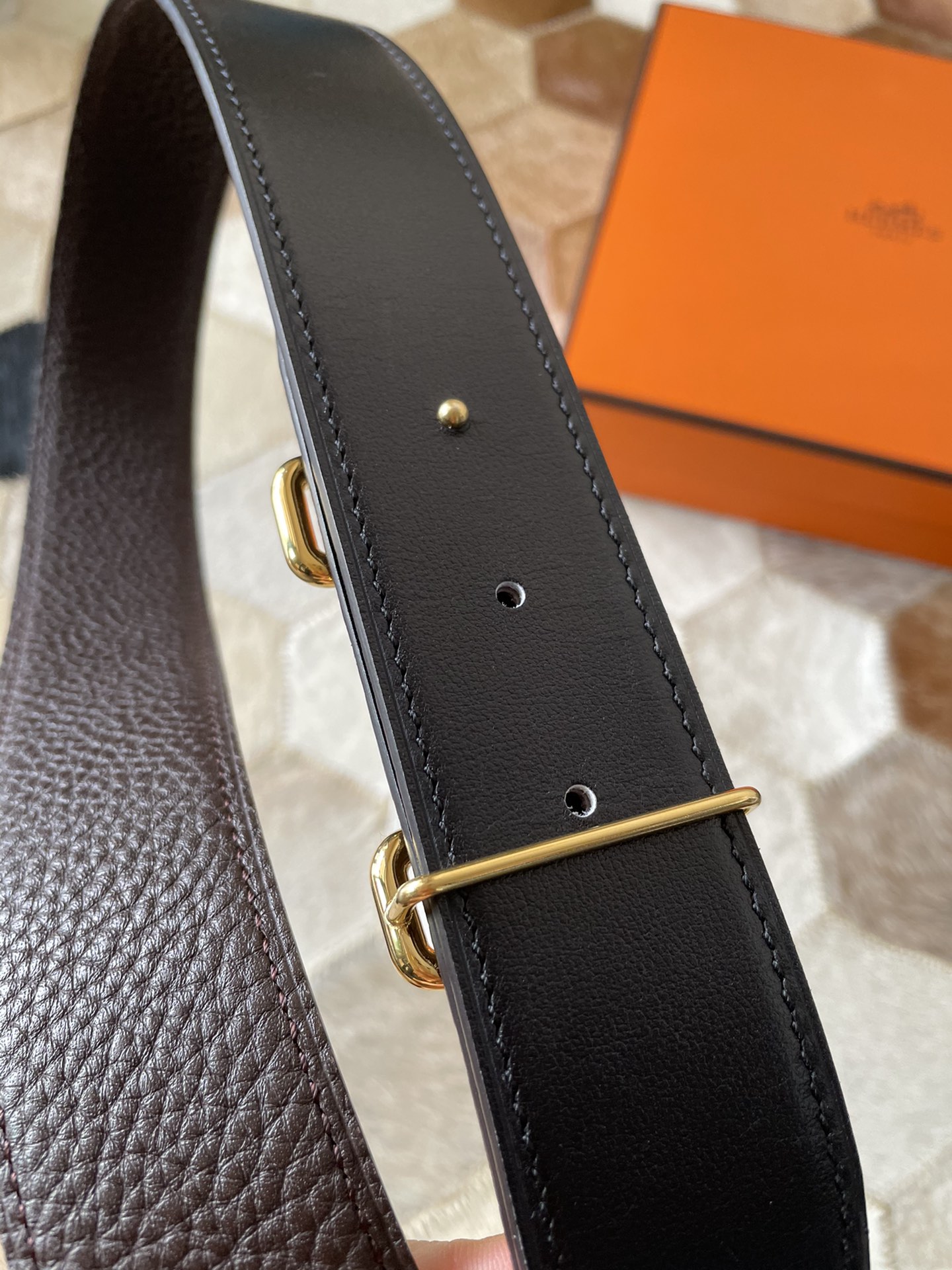 Hermès Male Leather Belt S-m-l