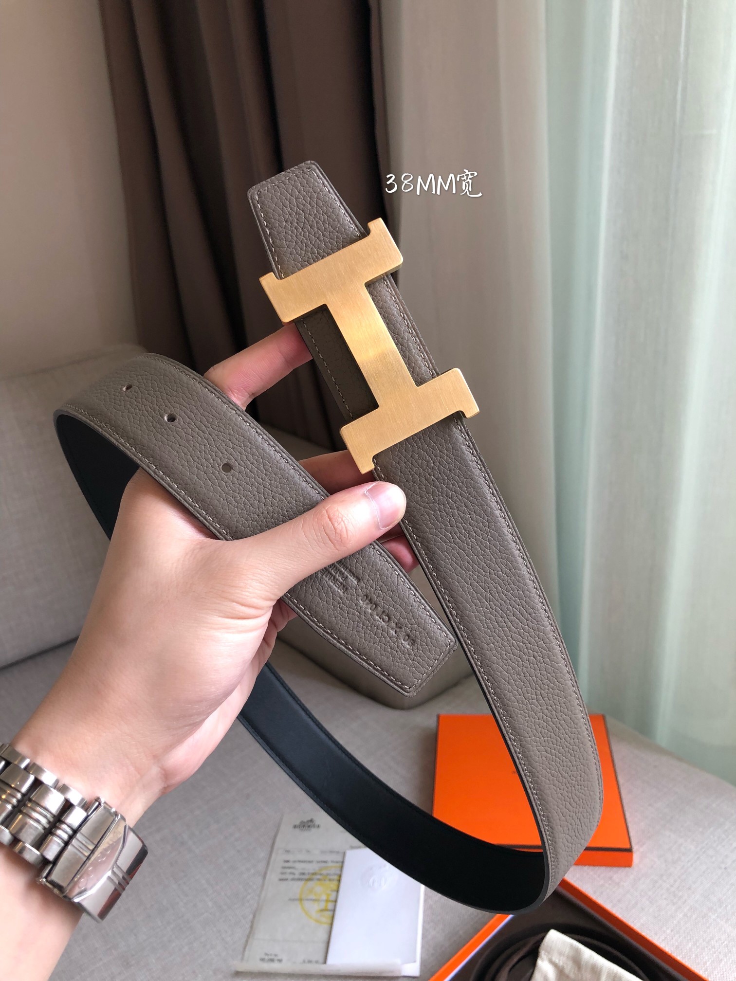 Hermès Male Basic Belt 38mm-s-m