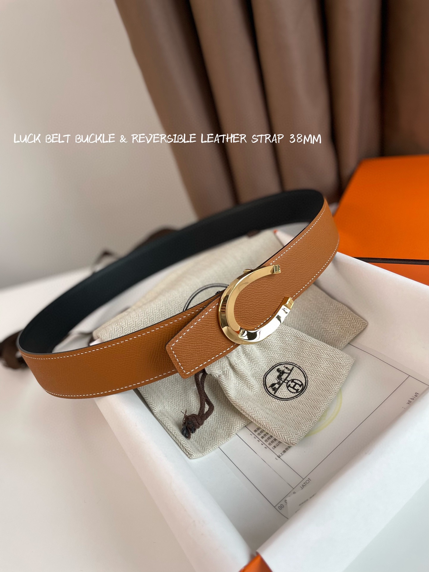 Hermès Basic Belt Cow Leather 32mm-s-m