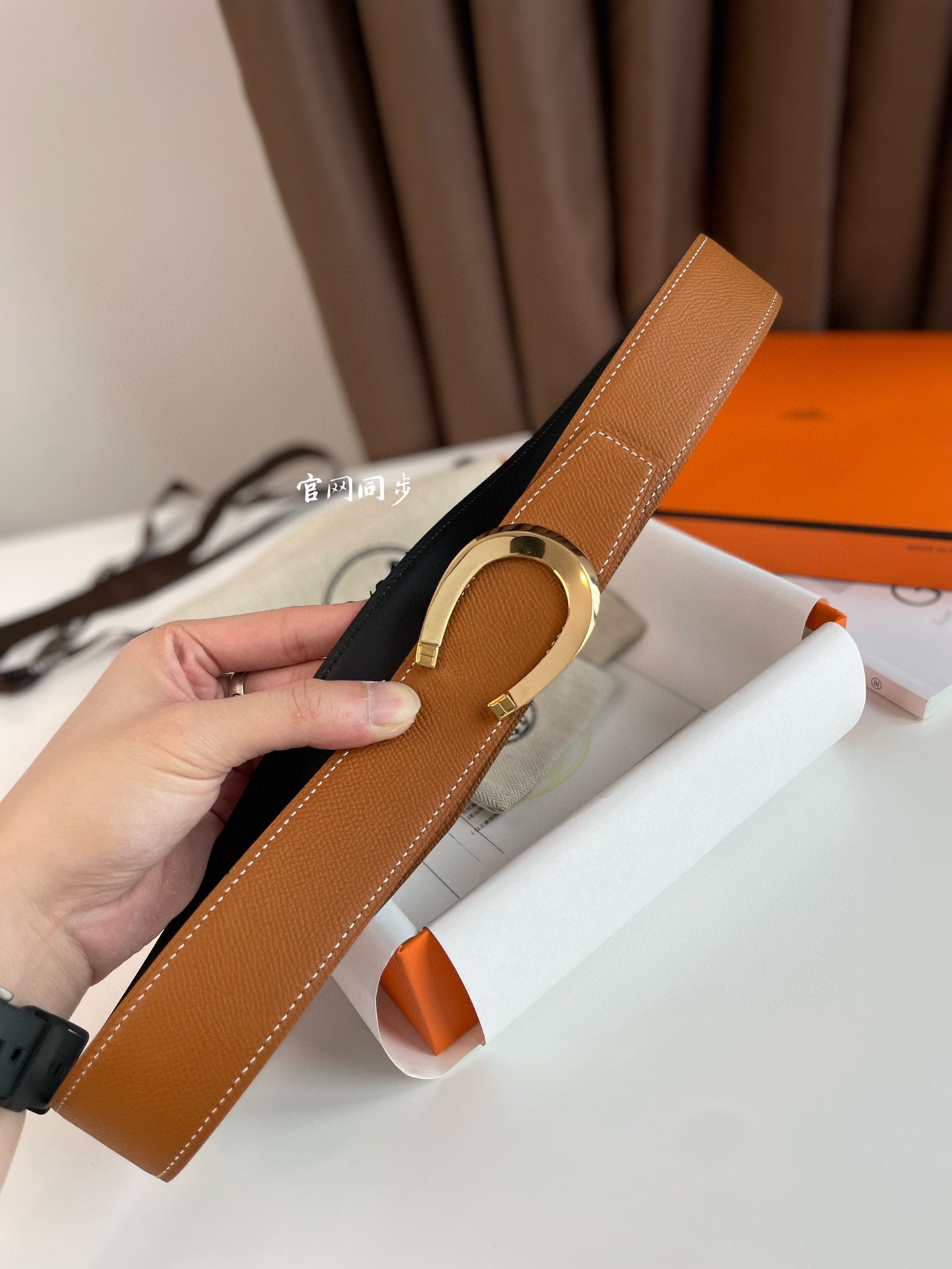 Hermès Basic Belt Cow Leather 32mm-s-m