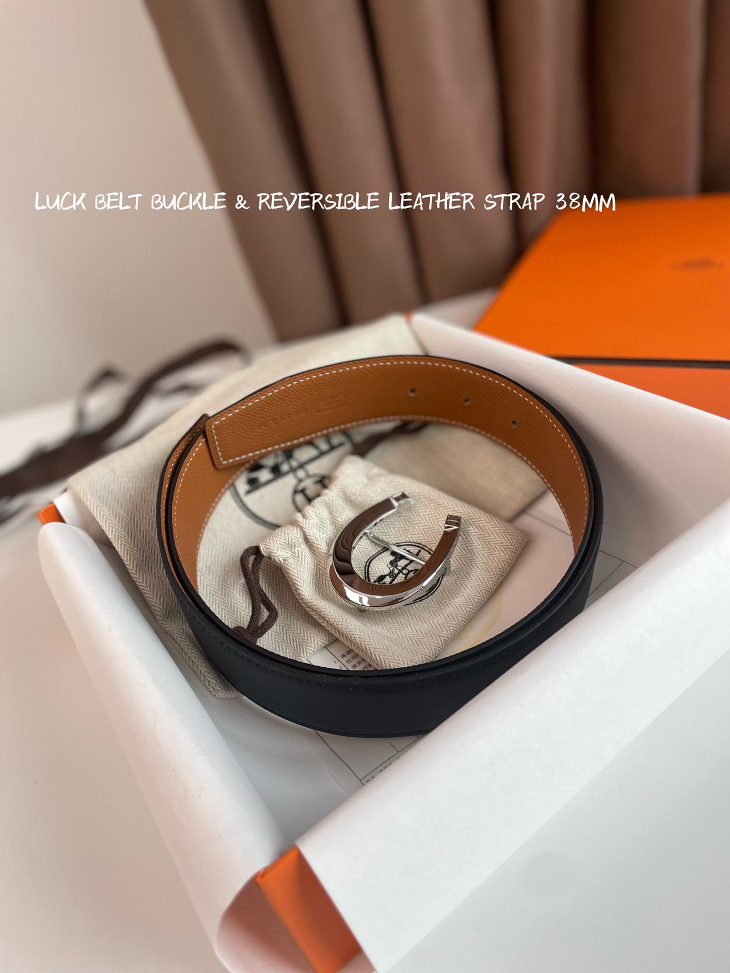 Hermès Basic Belt Cow Leather 32mm-s-m