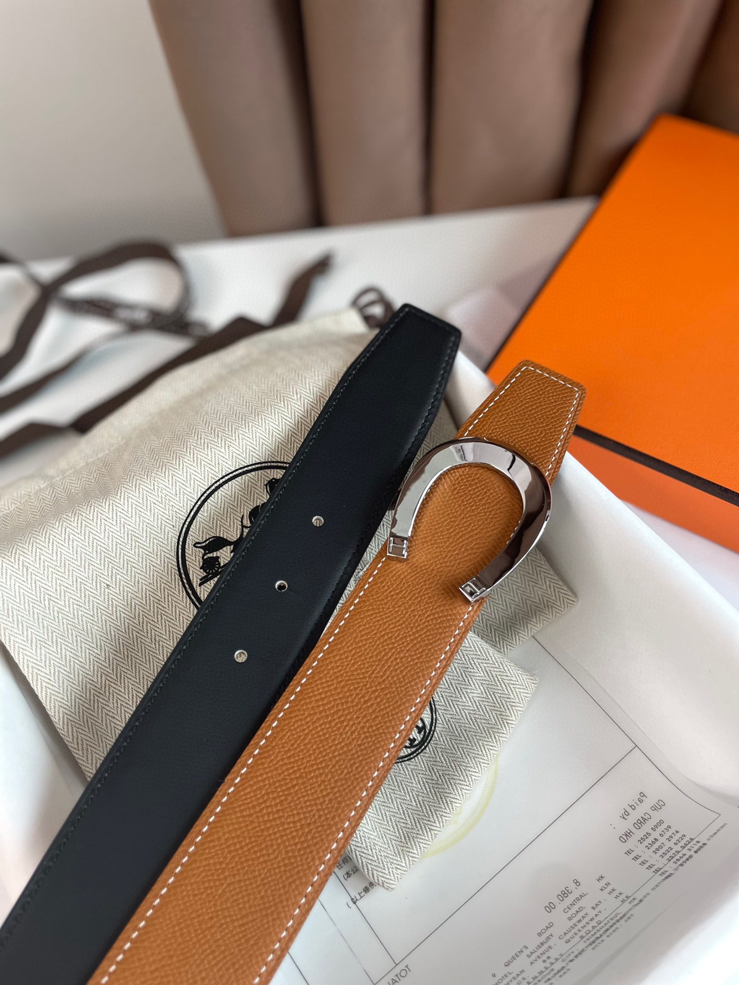 Hermès Basic Belt Cow Leather 32mm-s-m