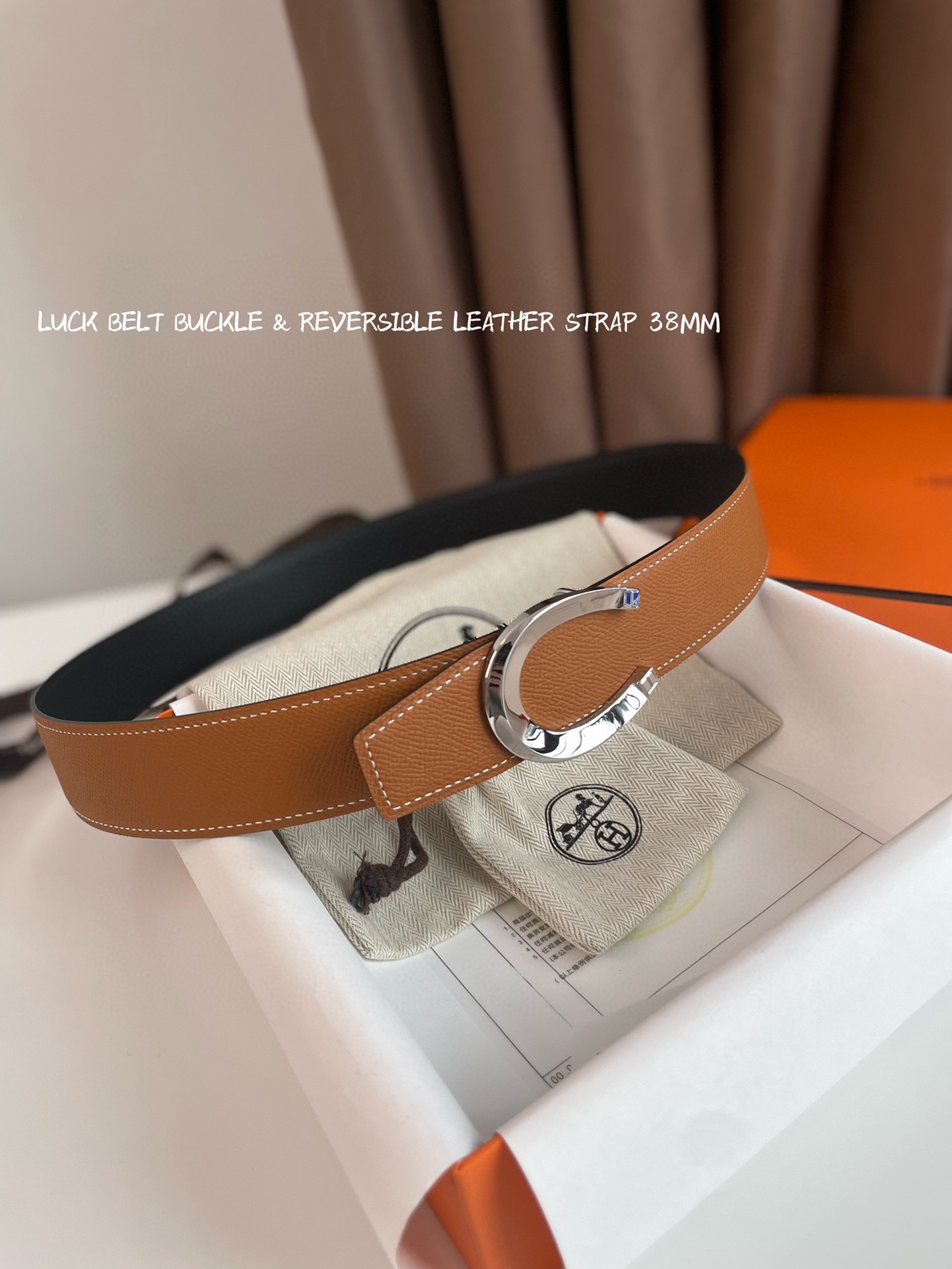 Hermès Basic Belt Cow Leather 32mm-s-m