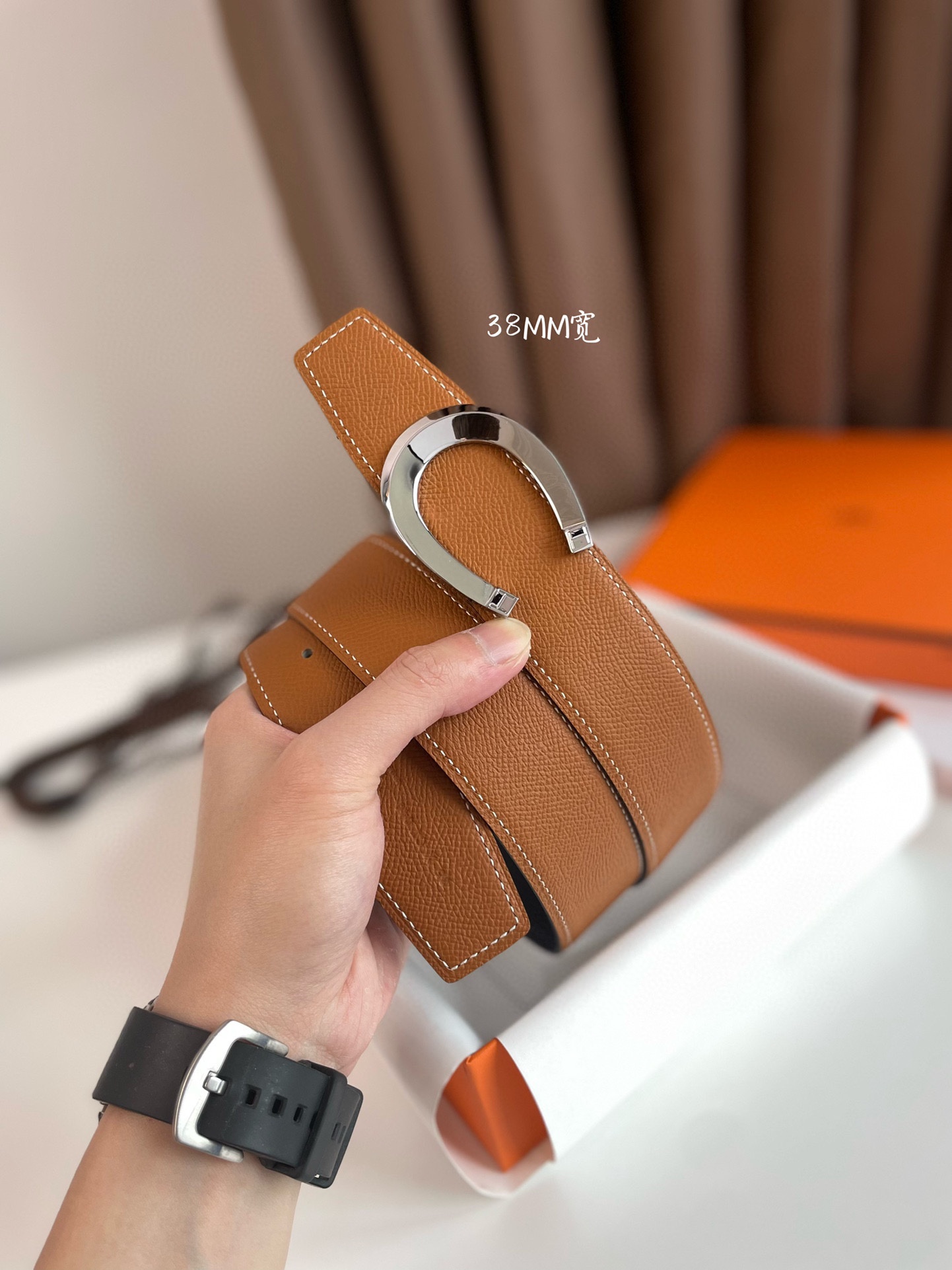 Hermès Basic Belt Cow Leather 32mm-s-m