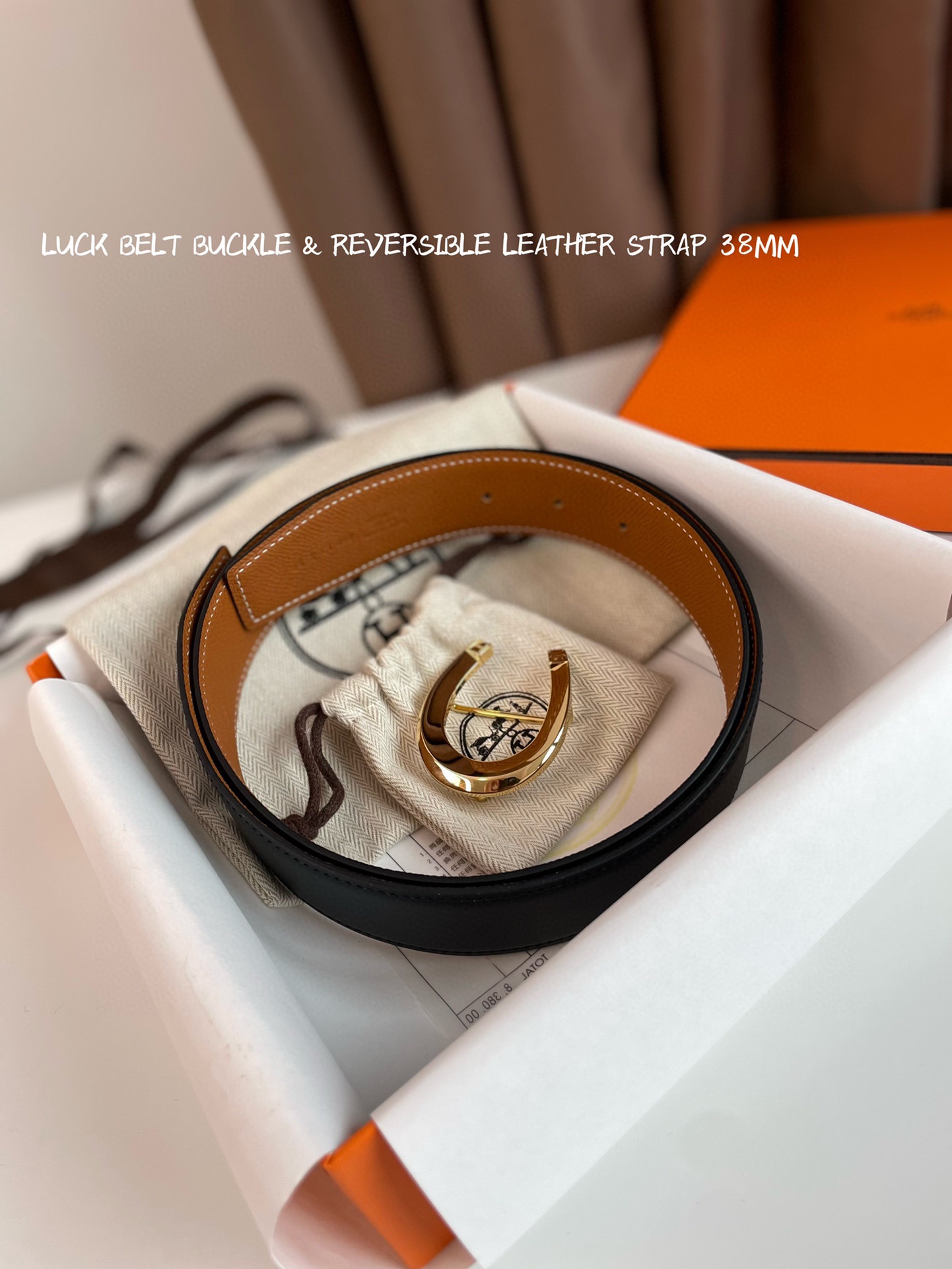 Hermès Basic Belt Cow Leather 32mm-s-m