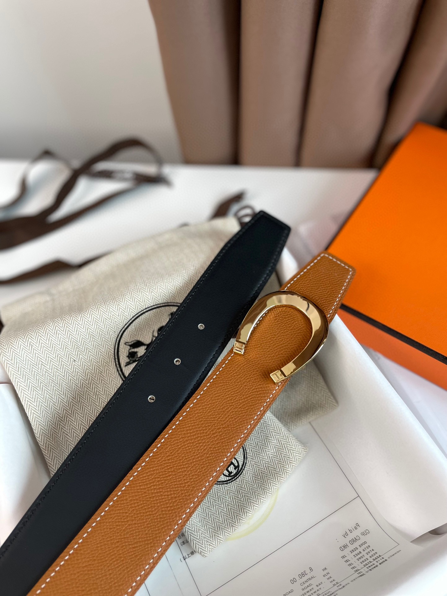 Hermès Basic Belt Cow Leather 32mm-s-m