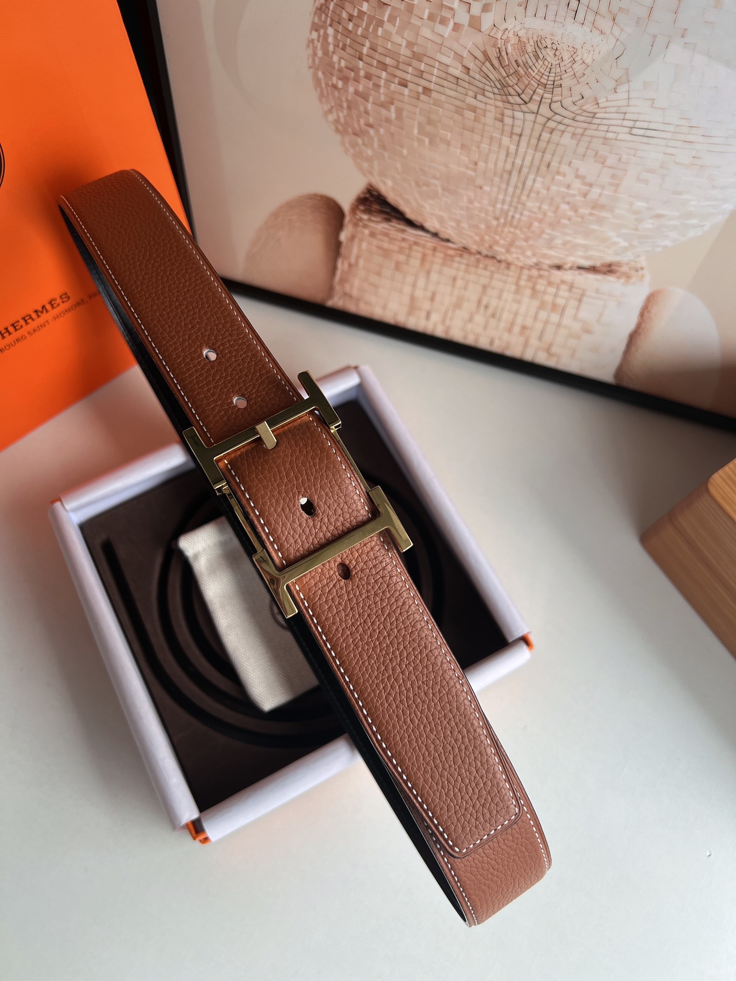 Hermès Basic Belt Cow Leather S-m