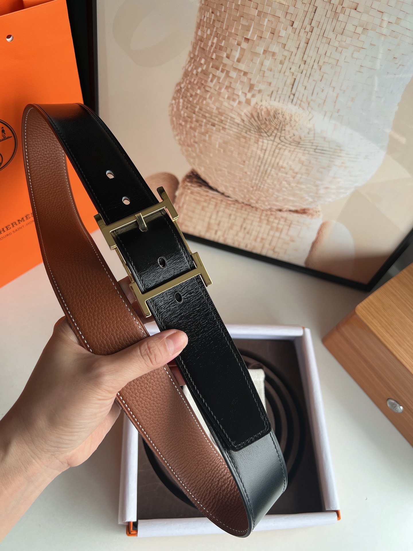 Hermès Basic Belt Cow Leather S-m