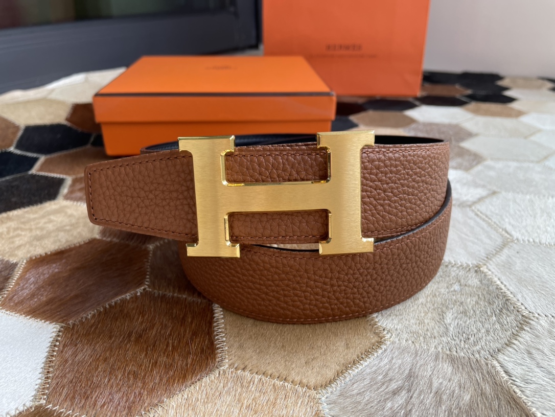 Hermès Male Basic Belt Silver 38mm-13514-s-m