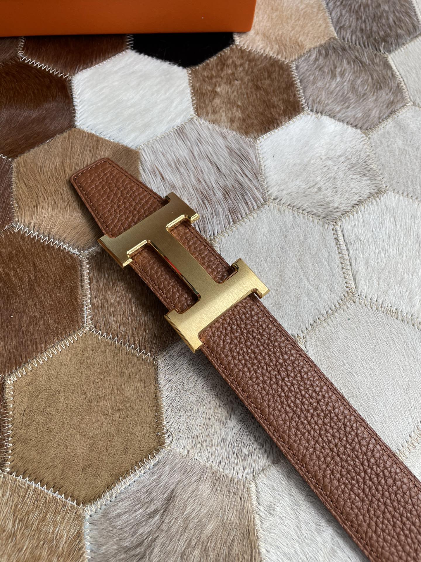 Hermès Male Basic Belt Silver 38mm-13514-s-m