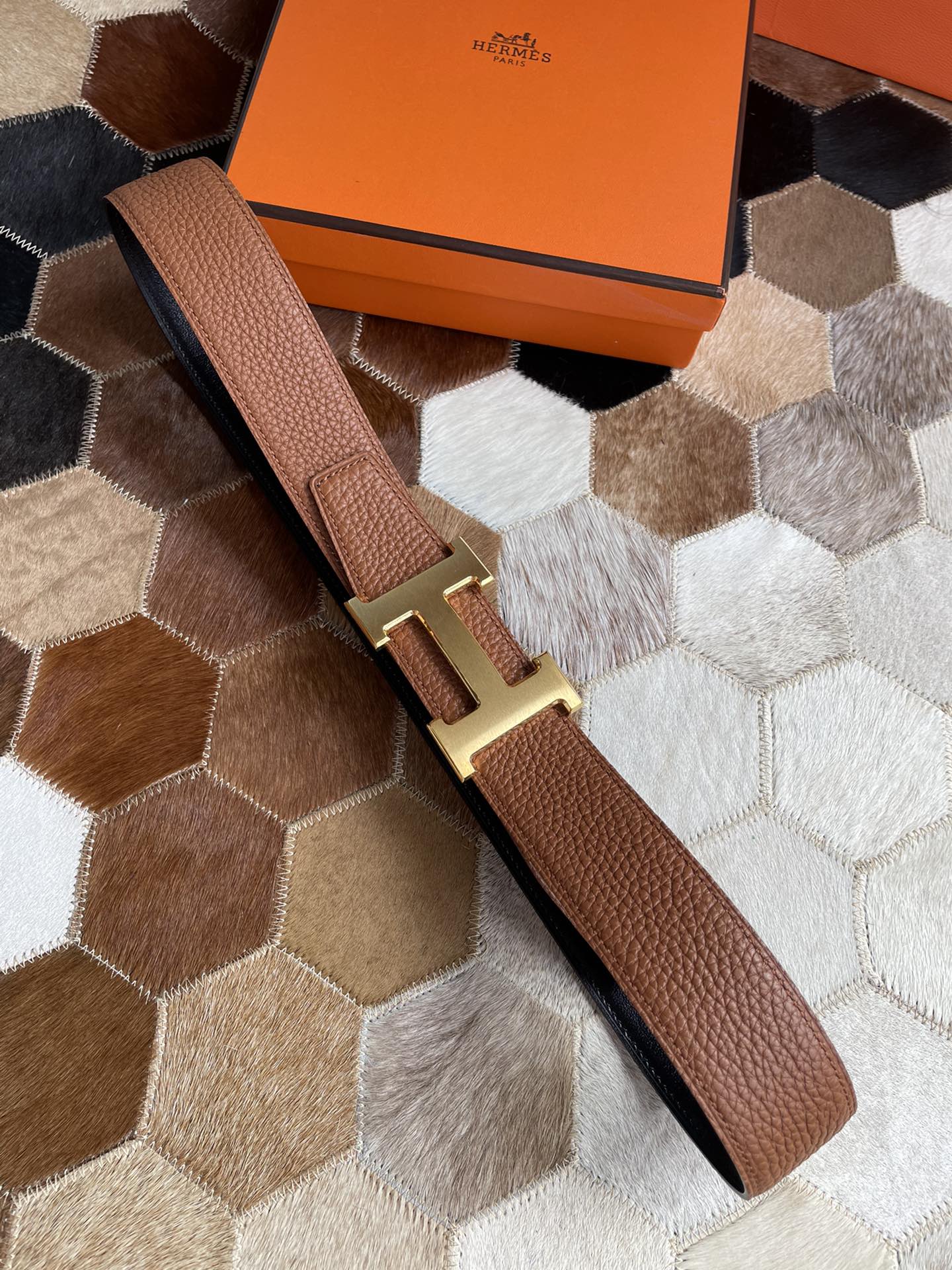 Hermès Male Basic Belt Silver 38mm-13514-s-m