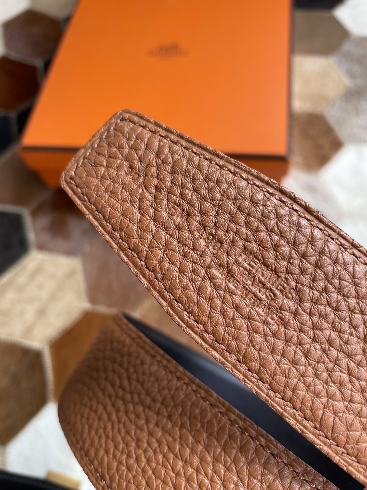 Hermès Male Basic Belt Silver 38mm-13514-s-m