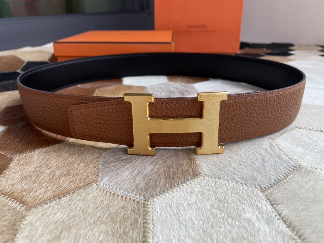 Hermès Male Basic Belt Silver 38mm-13514-s-m