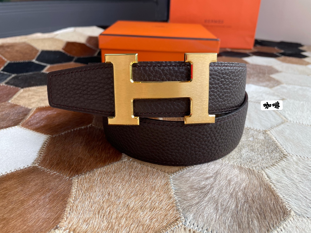 Hermès Male Basic Belt Silver 38mm-13514-s-m