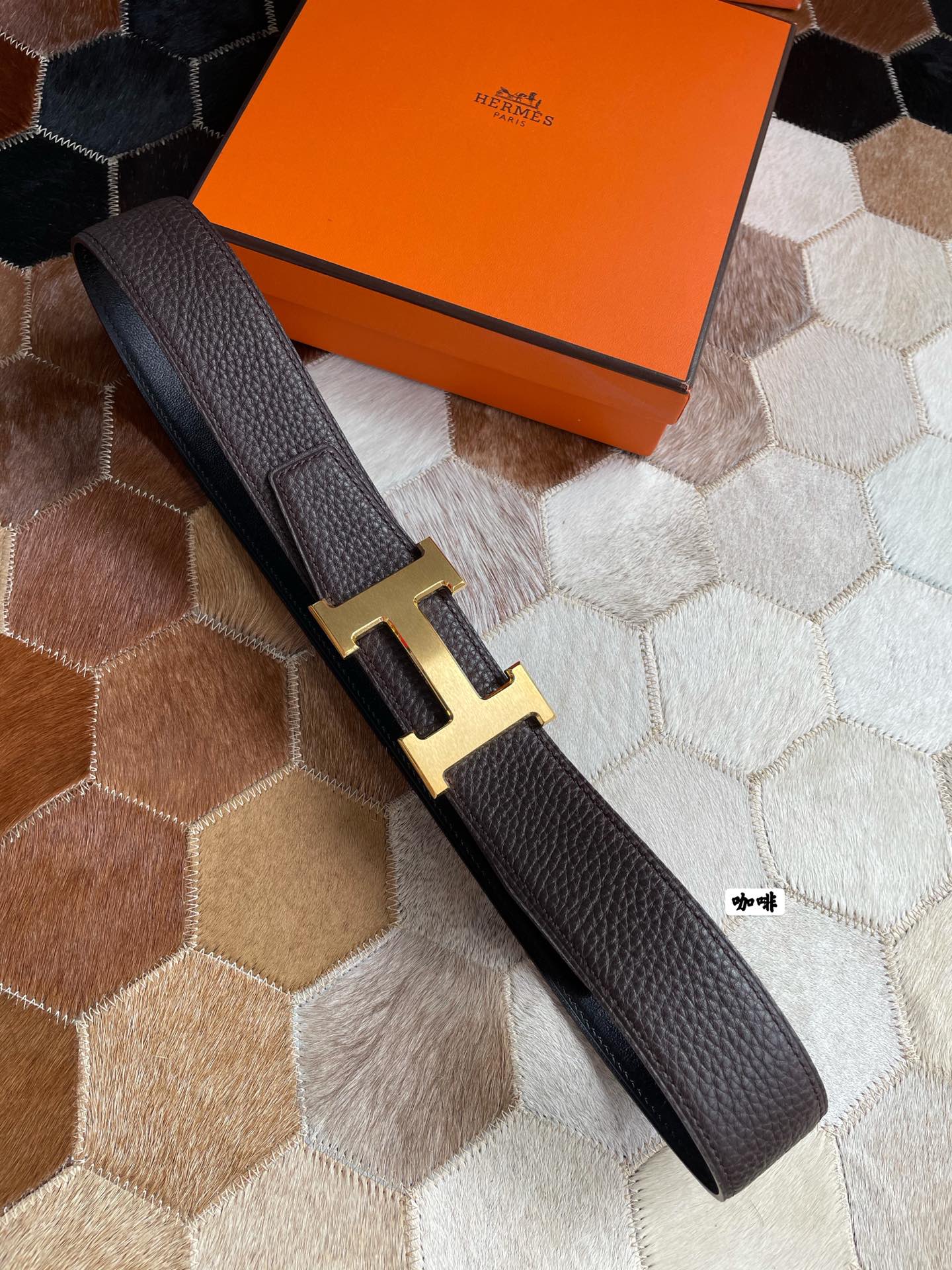 Hermès Male Basic Belt Silver 38mm-13514-s-m
