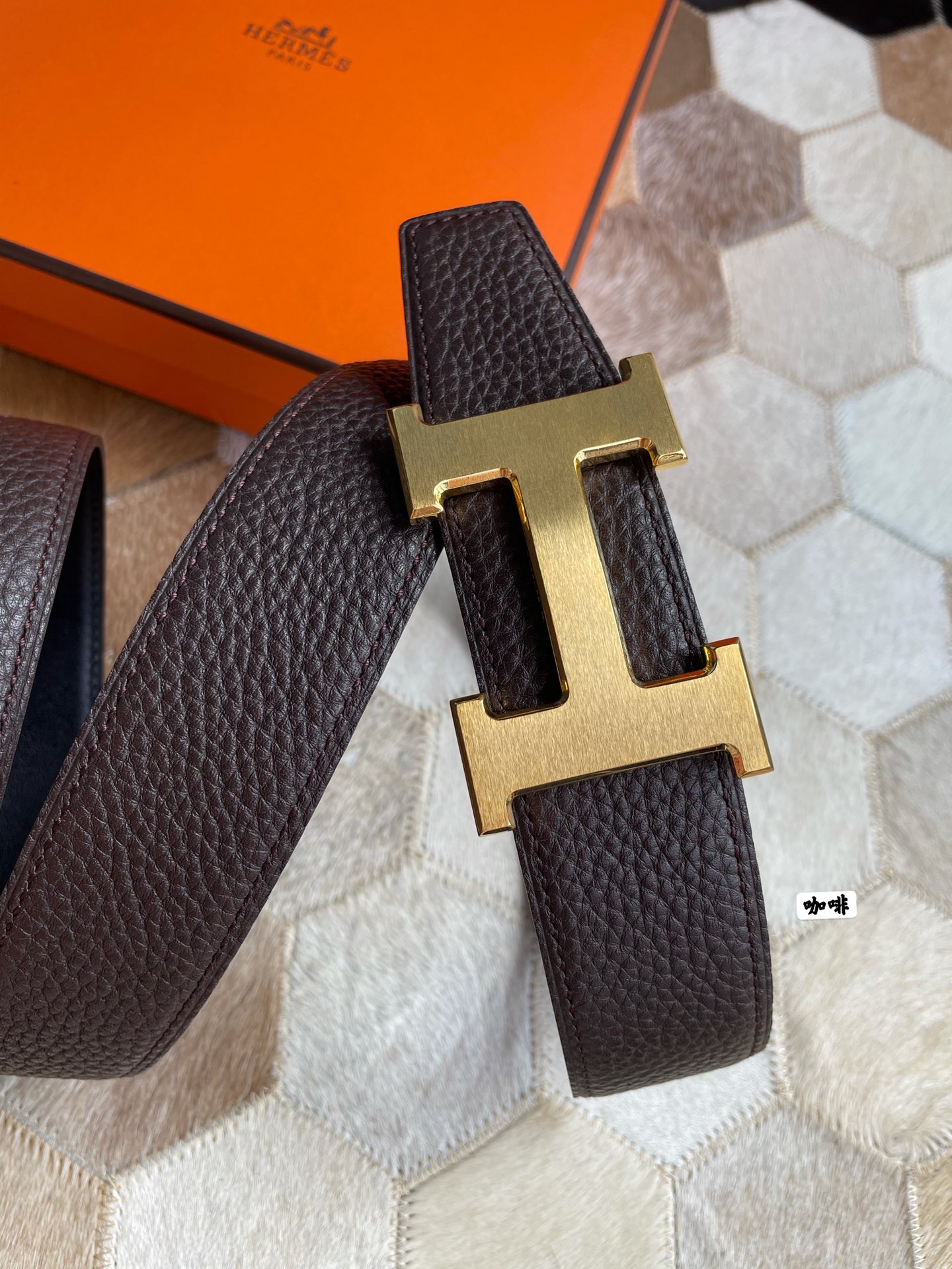 Hermès Male Basic Belt Silver 38mm-13514-s-m
