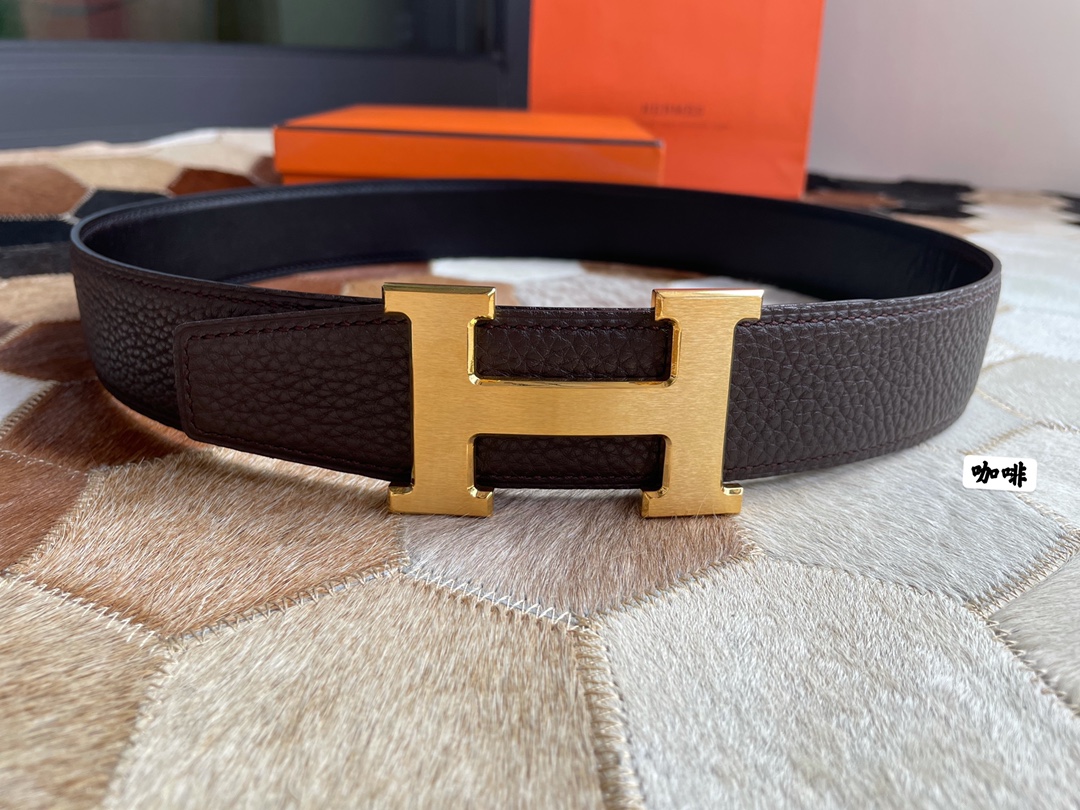 Hermès Male Basic Belt Silver 38mm-13514-s-m