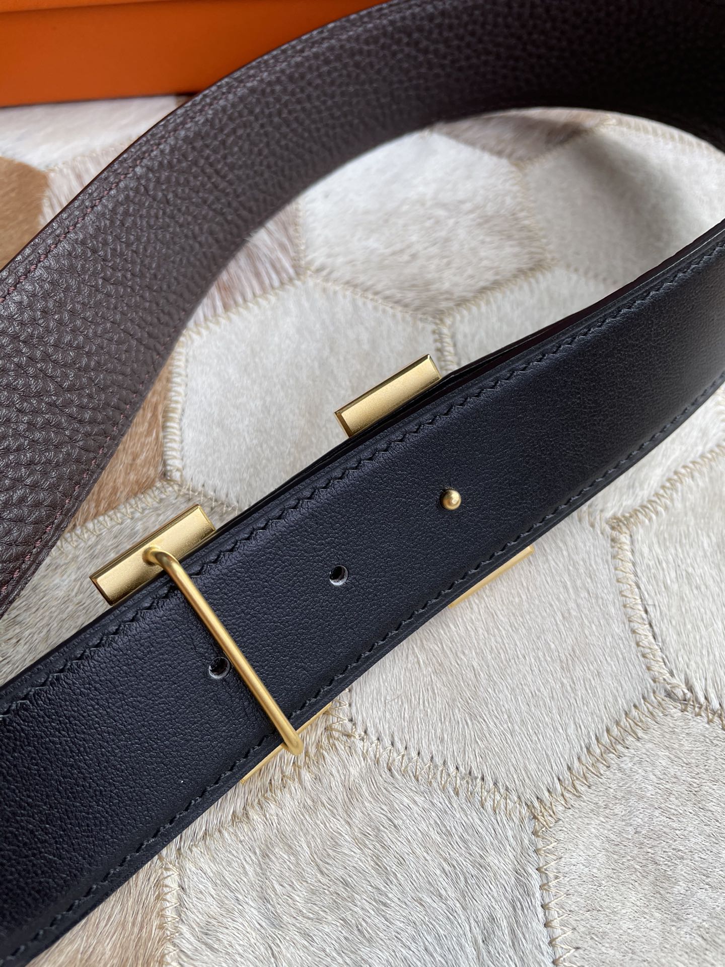 Hermès Male Basic Belt Silver 38mm-13514-s-m