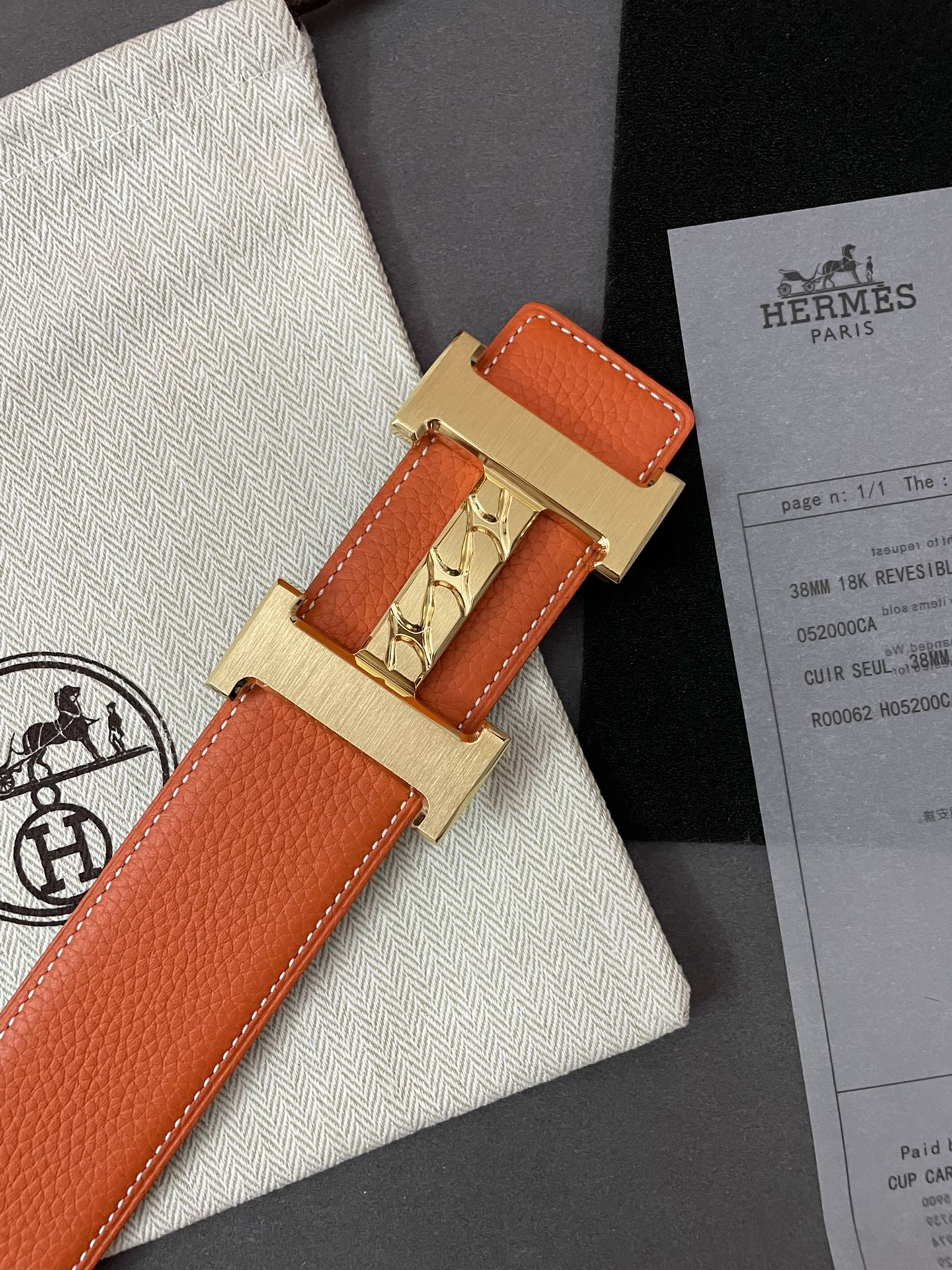 Hermès Male Basic Belt 38mm-s-m-l