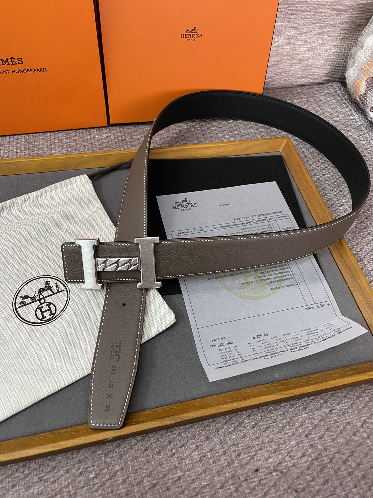 Hermès Male Basic Belt 38mm-s-m-l