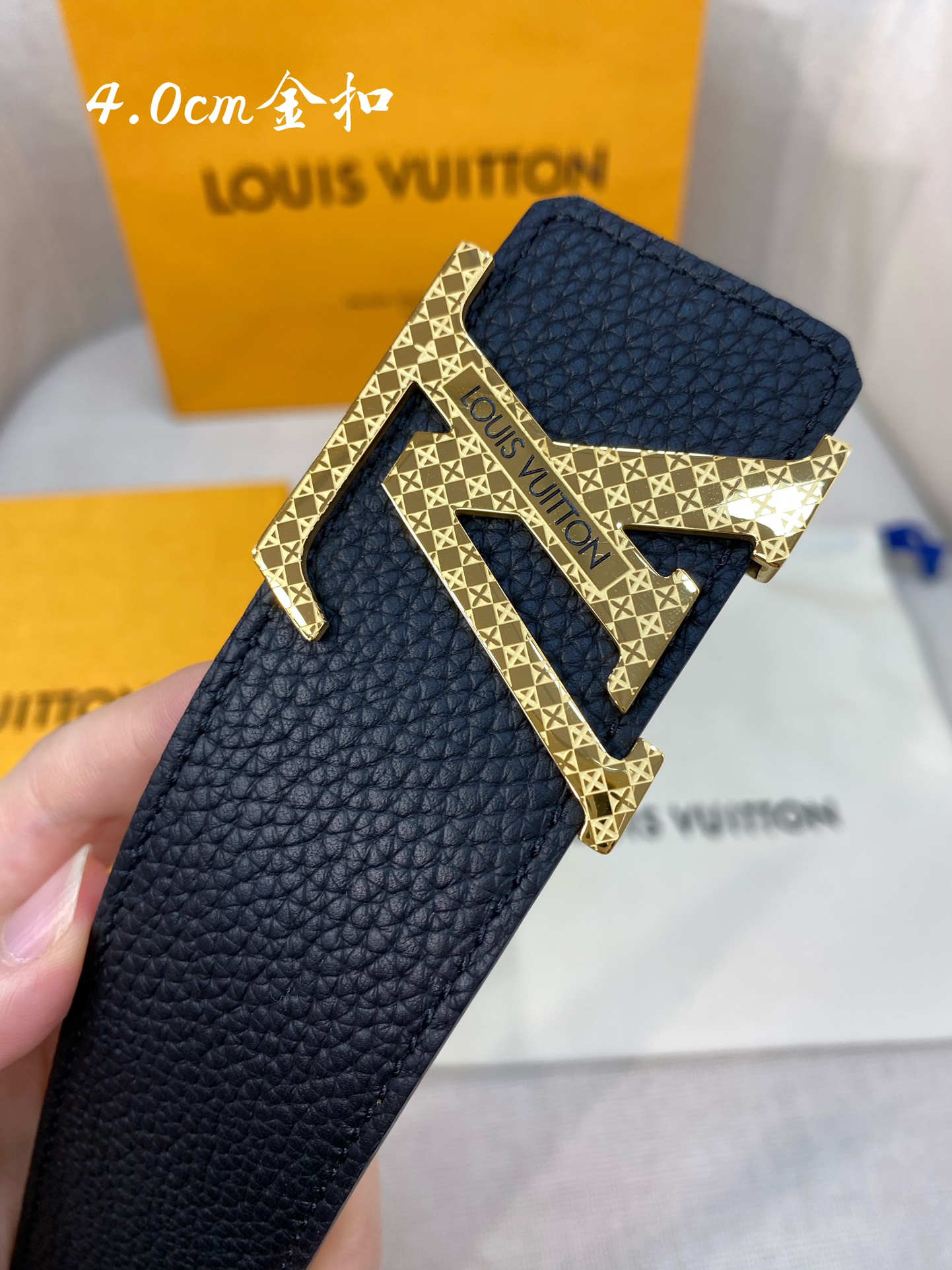 Louis Vuitton Male Basic Belt Cow Leather S-l