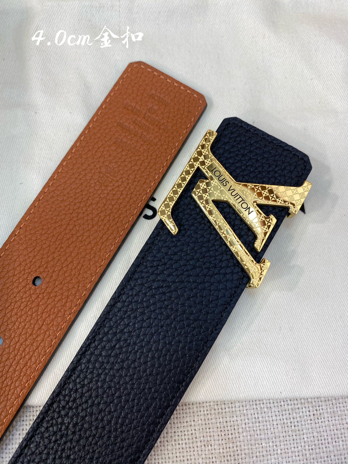 Louis Vuitton Male Basic Belt Cow Leather S-l