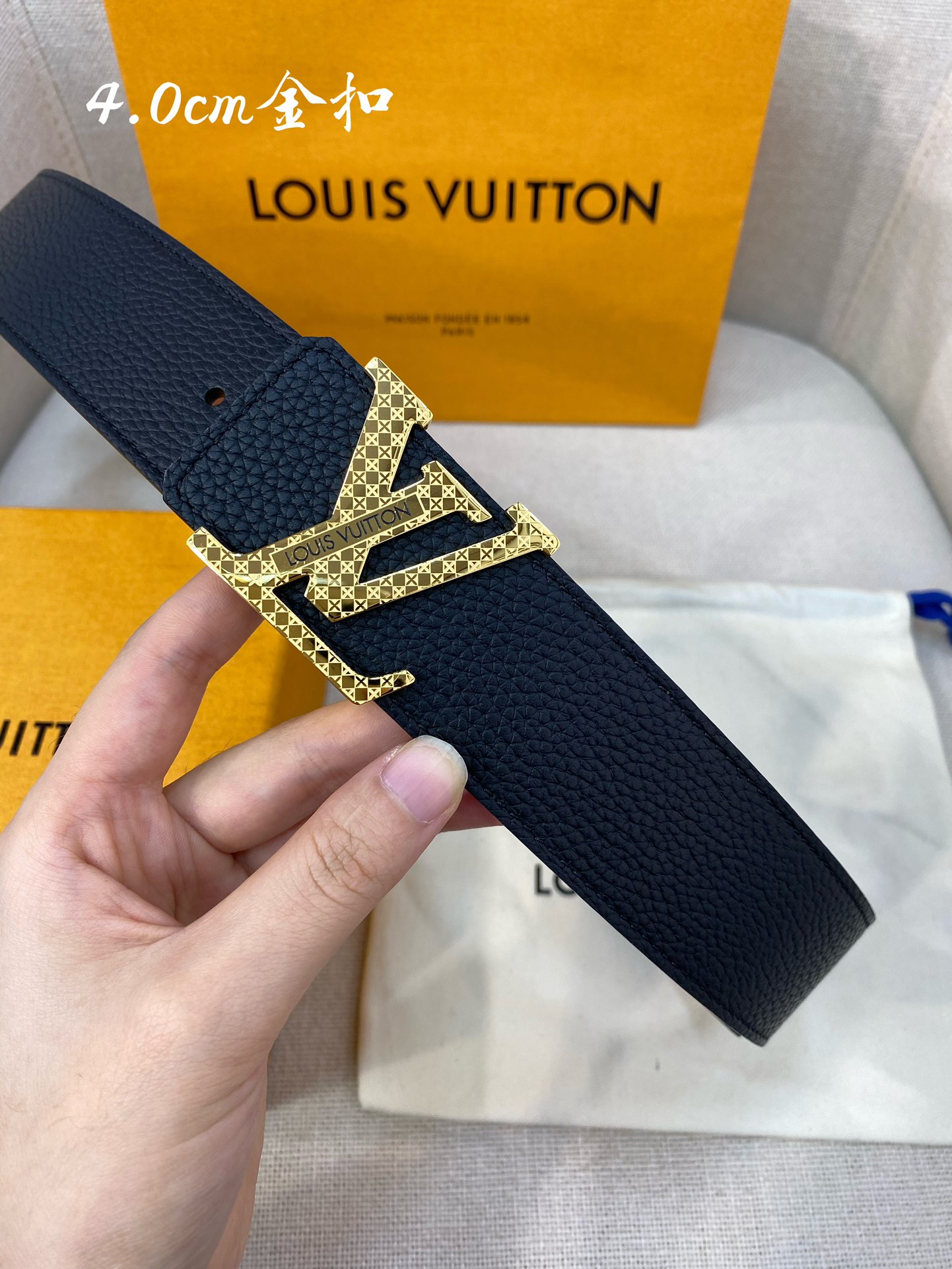 Louis Vuitton Male Basic Belt Cow Leather S-l