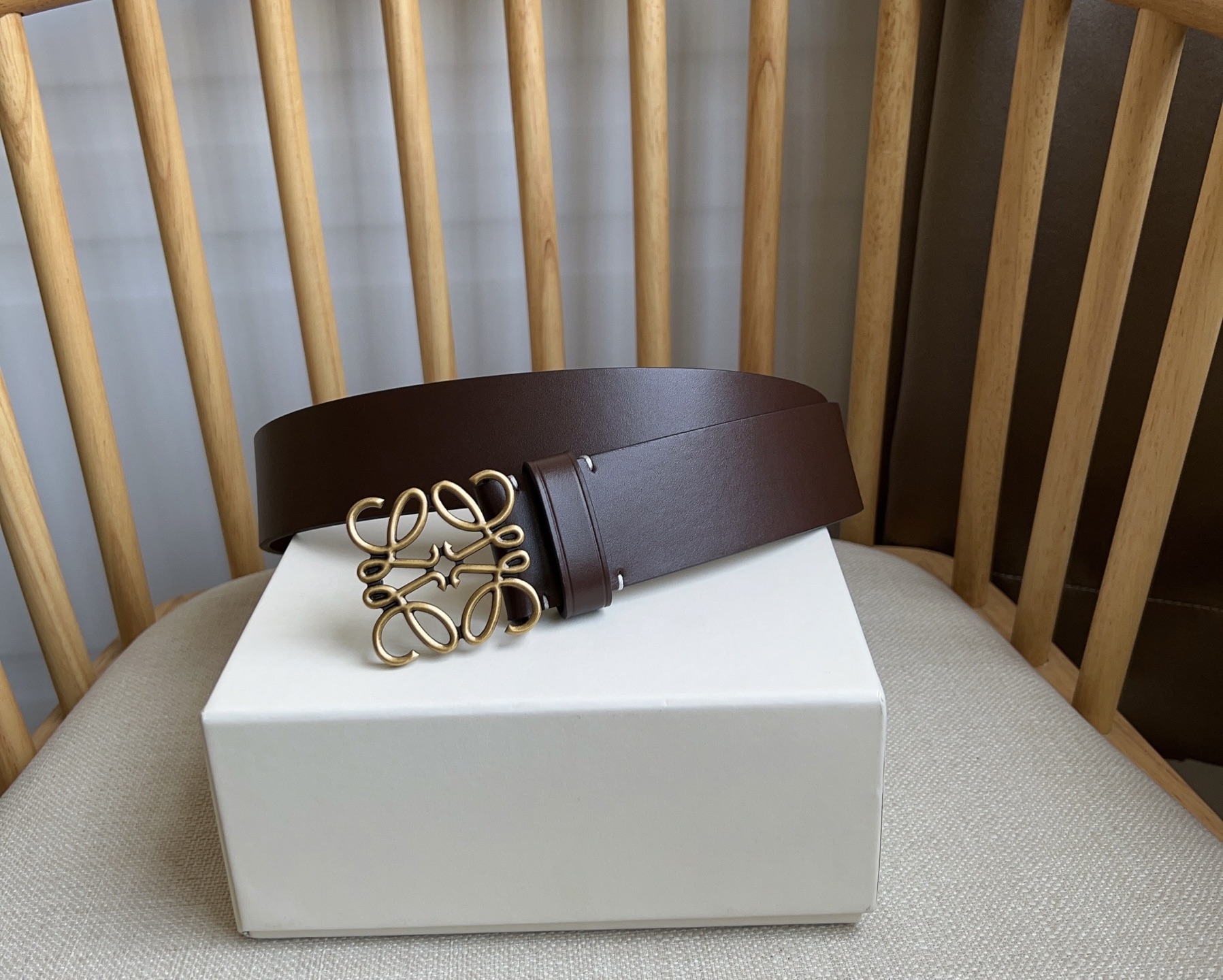 Loewe Pin Buckle Belt Cow Leather M-l
