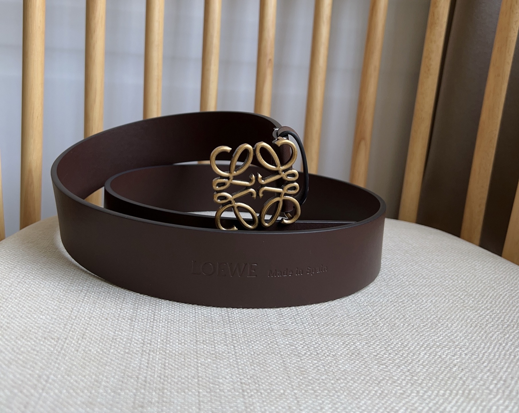 Loewe Pin Buckle Belt Cow Leather M-l