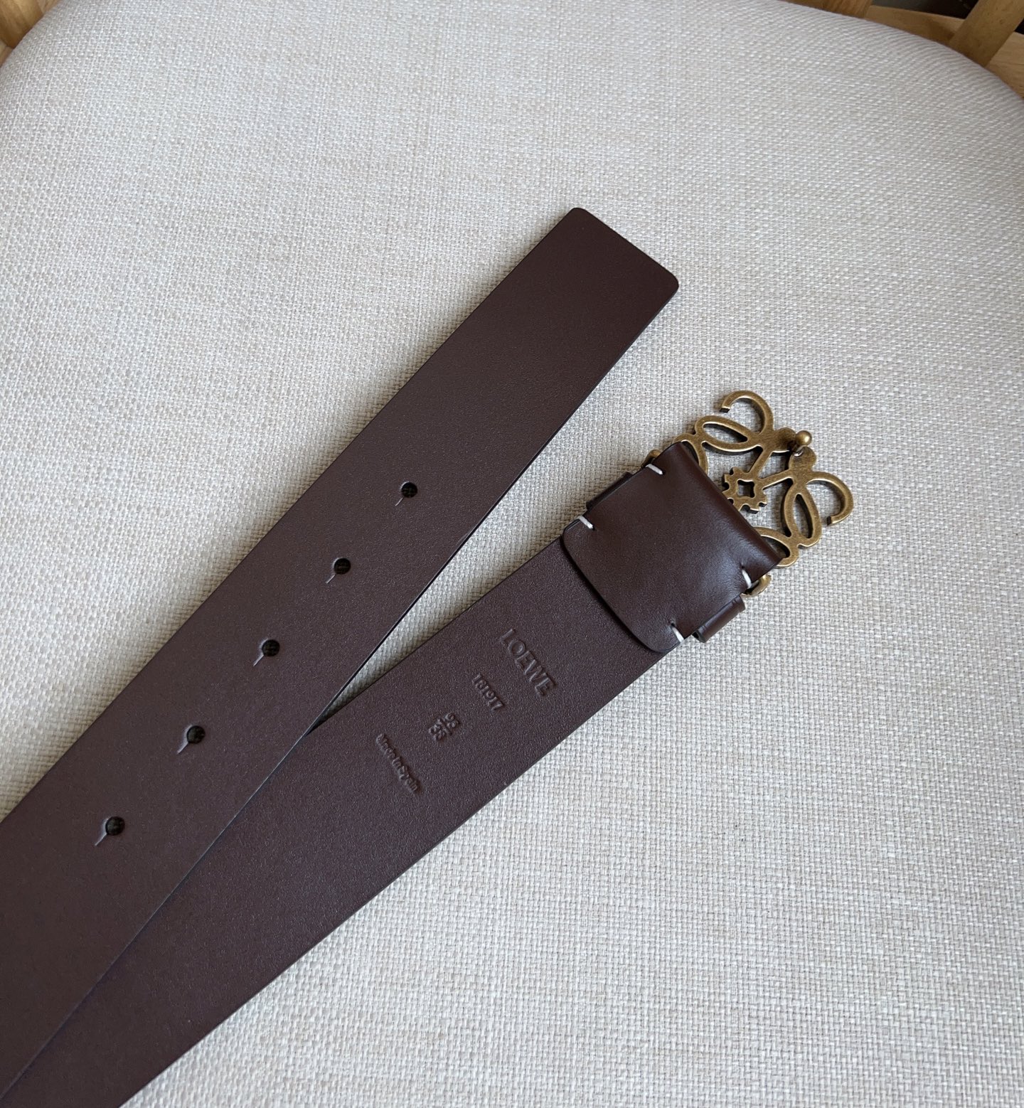 Loewe Pin Buckle Belt Cow Leather M-l
