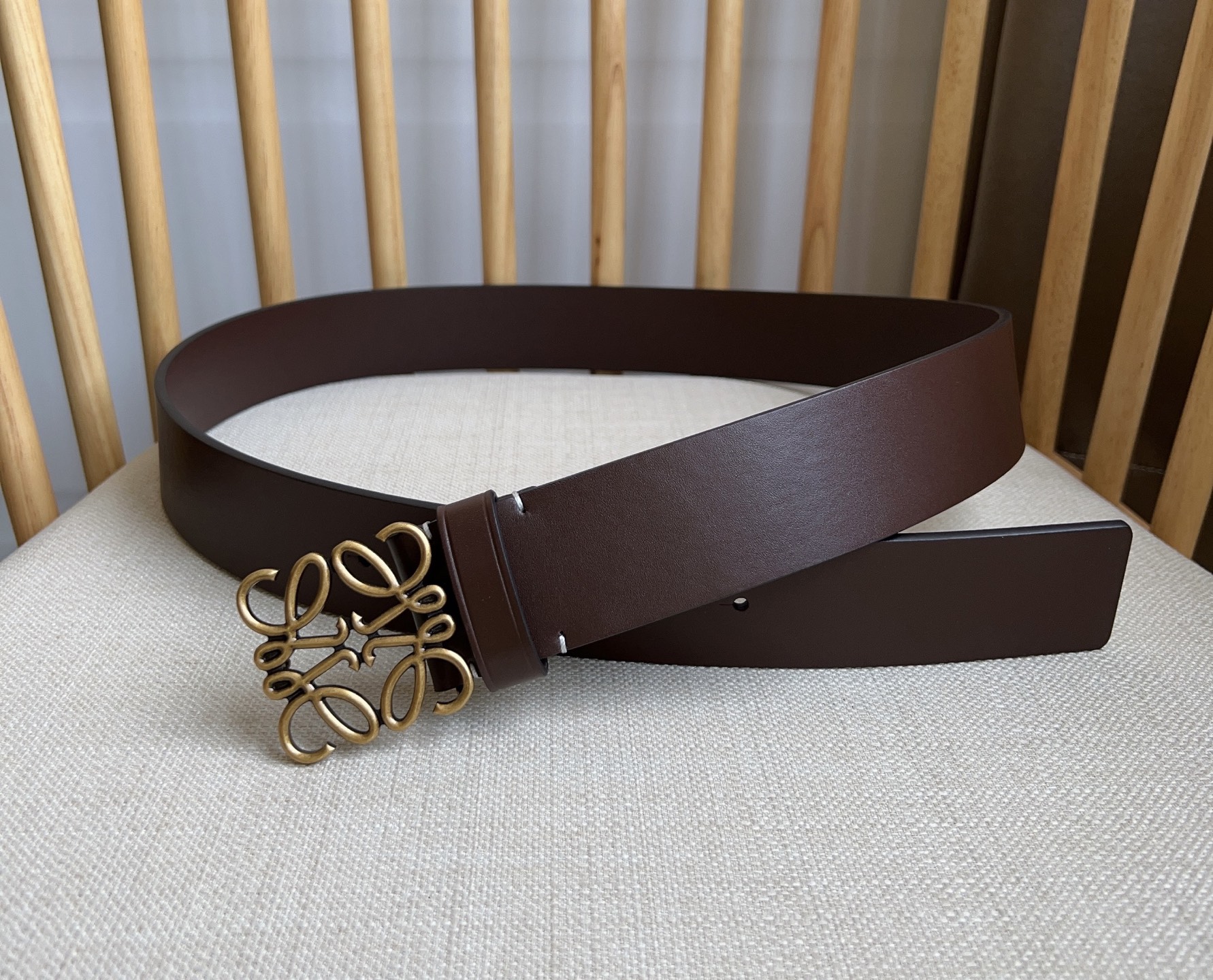 Loewe Pin Buckle Belt Cow Leather M-l