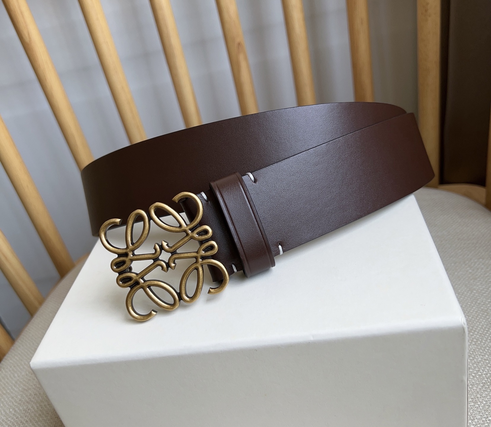 Loewe Pin Buckle Belt Cow Leather M-l