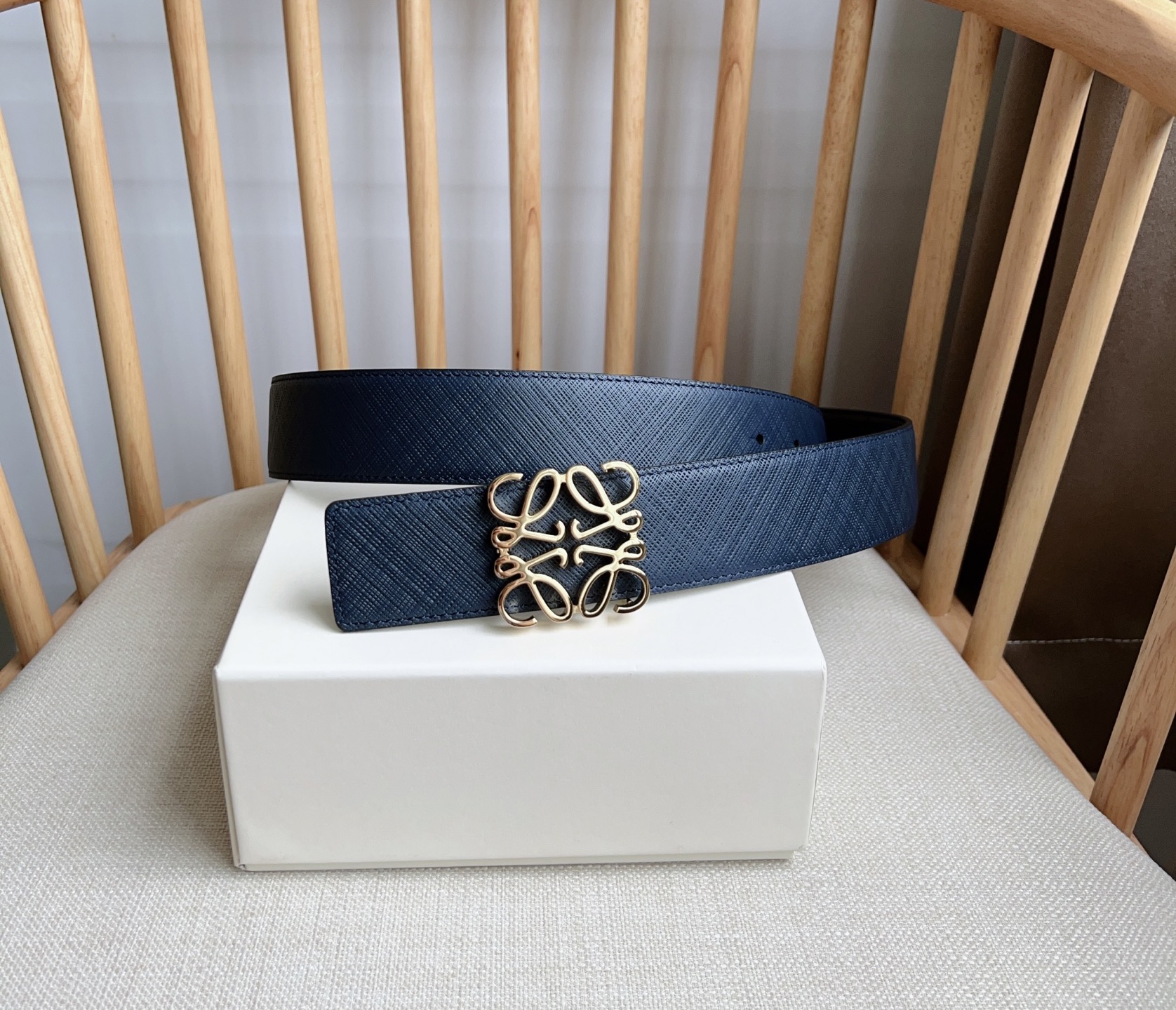 Loewe Leather Belt Top Grain Leather M-l