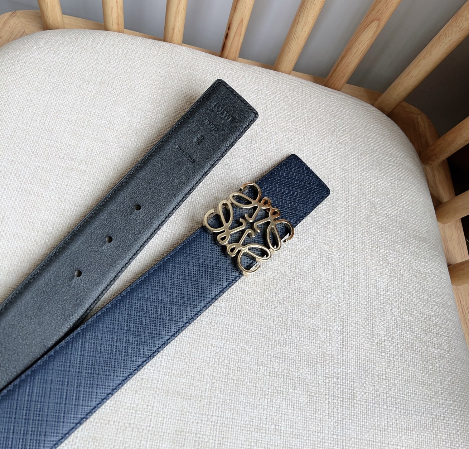 Loewe Leather Belt Top Grain Leather M-l