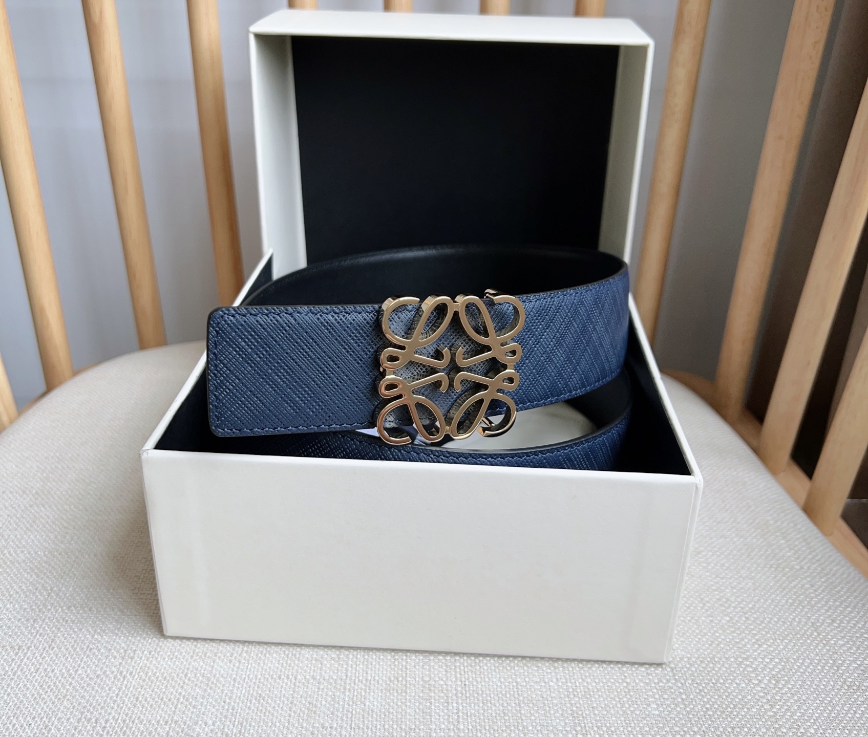 Loewe Leather Belt Top Grain Leather M-l