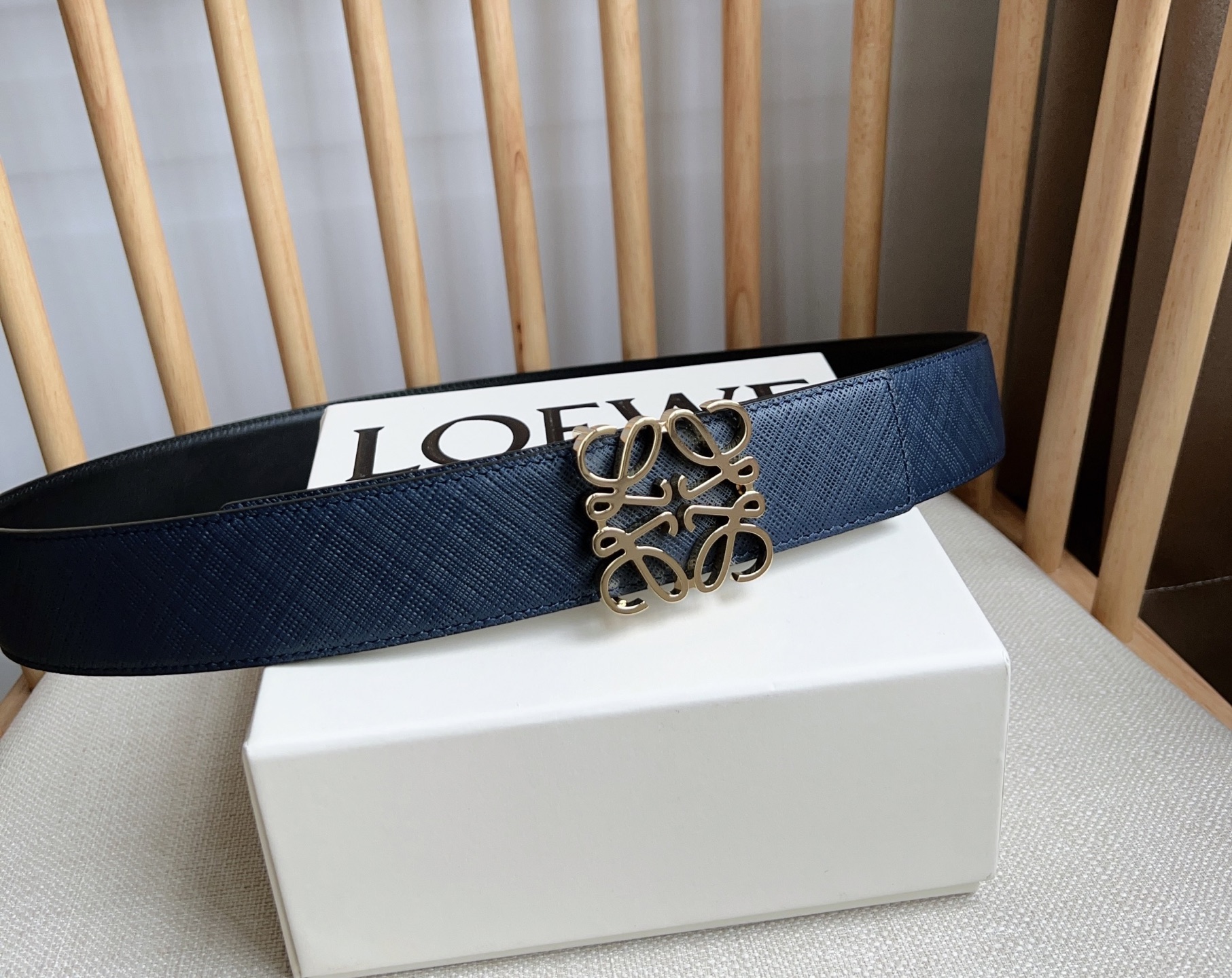 Loewe Leather Belt Top Grain Leather M-l