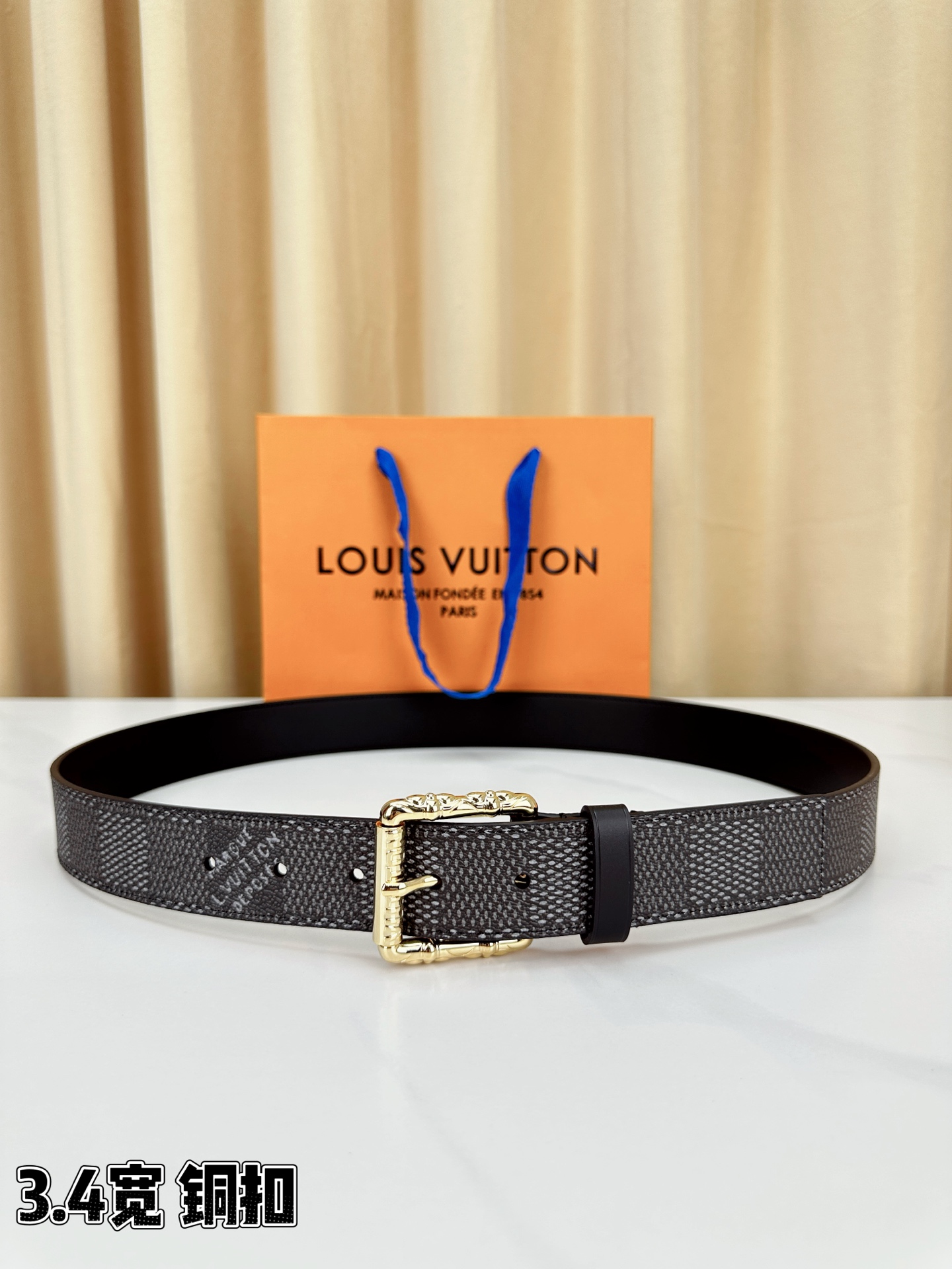 Louis Vuitton Leather Belt Black S-l