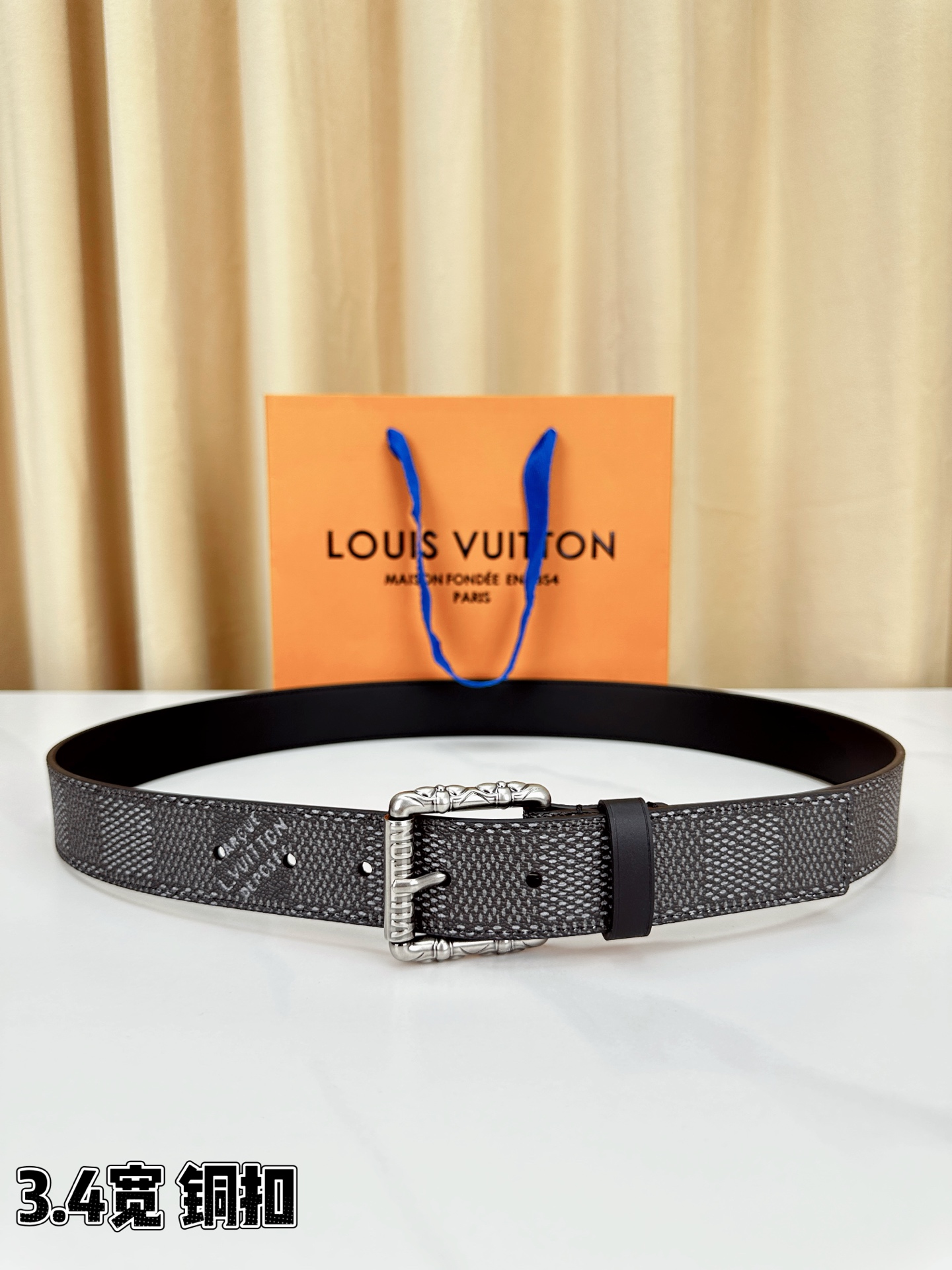 Louis Vuitton Leather Belt Black S-l