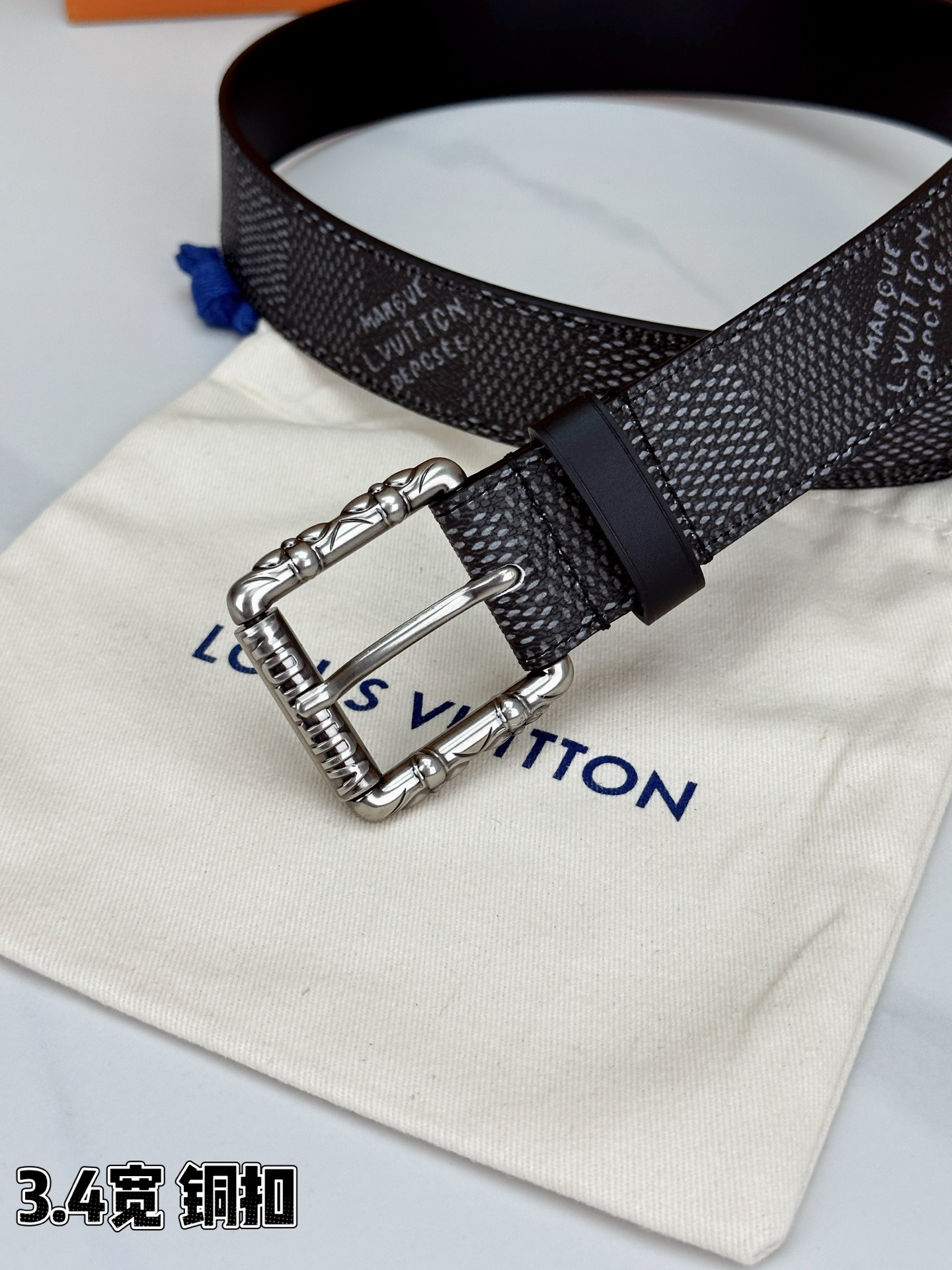 Louis Vuitton Leather Belt Black S-l