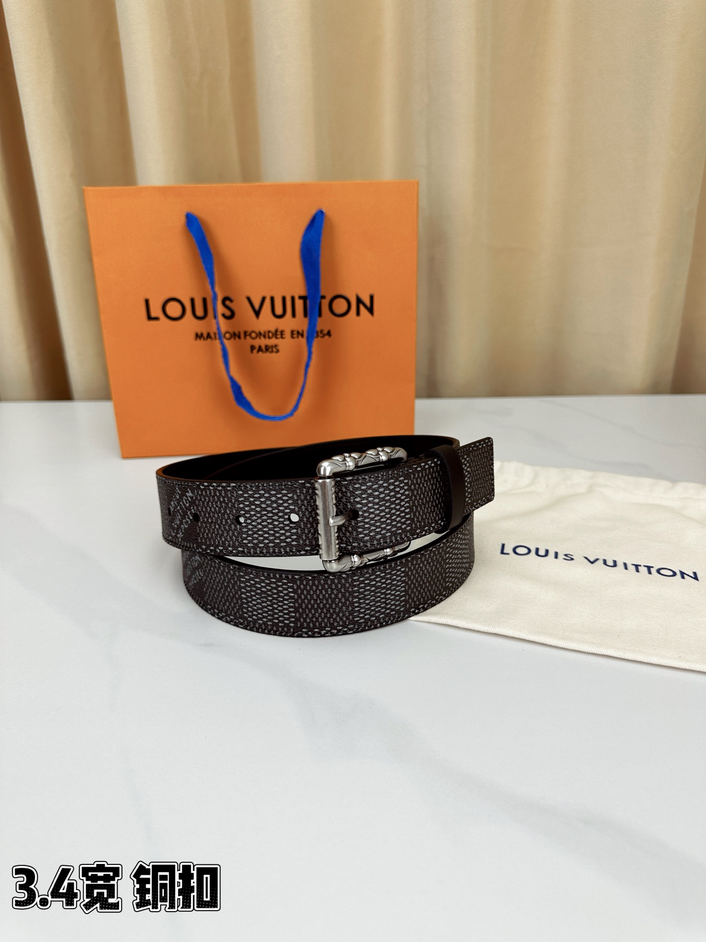 Louis Vuitton Leather Belt Black S-l