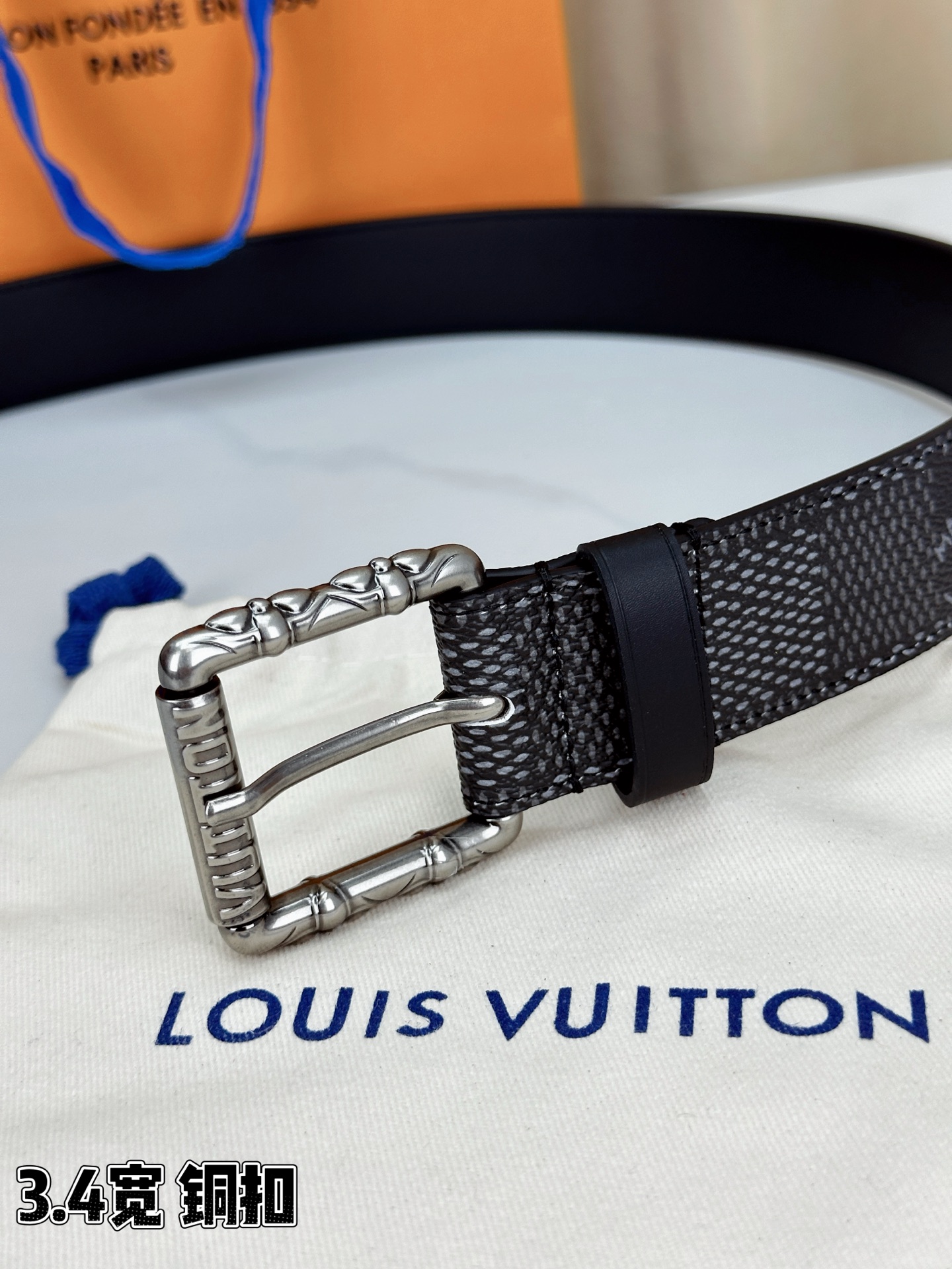 Louis Vuitton Leather Belt Black S-l