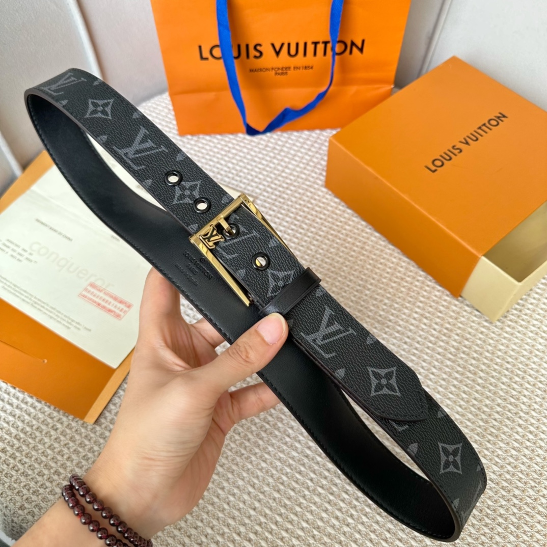 Louis Vuitton Male Basic Belt Cow Leather S-l