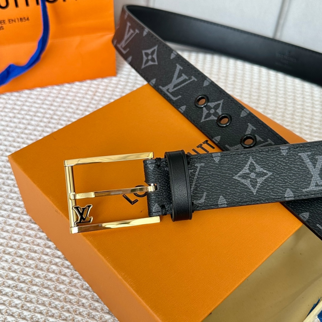 Louis Vuitton Male Basic Belt Cow Leather S-l