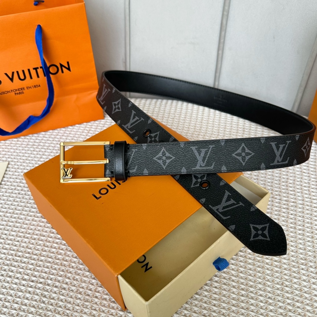 Louis Vuitton Male Basic Belt Cow Leather S-l