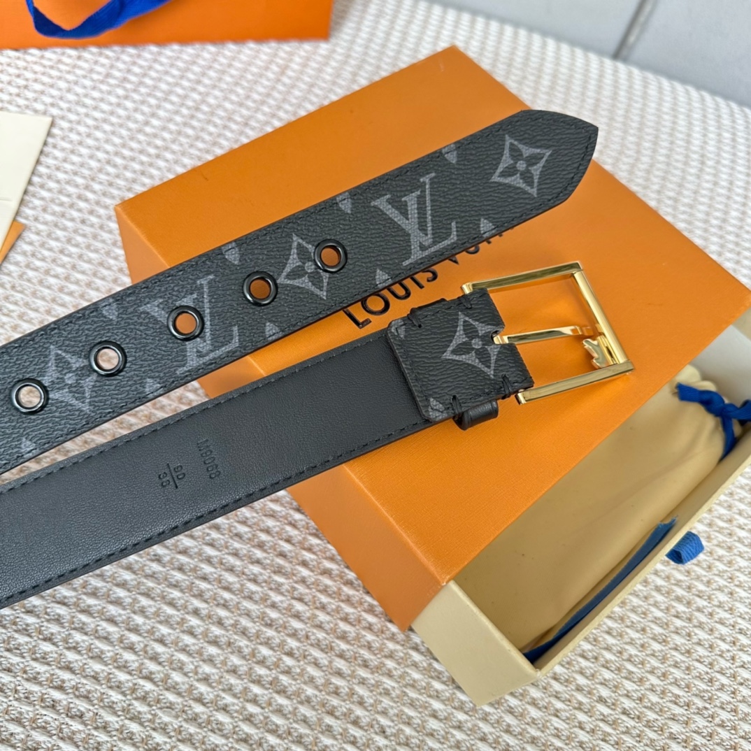 Louis Vuitton Male Basic Belt Cow Leather S-l