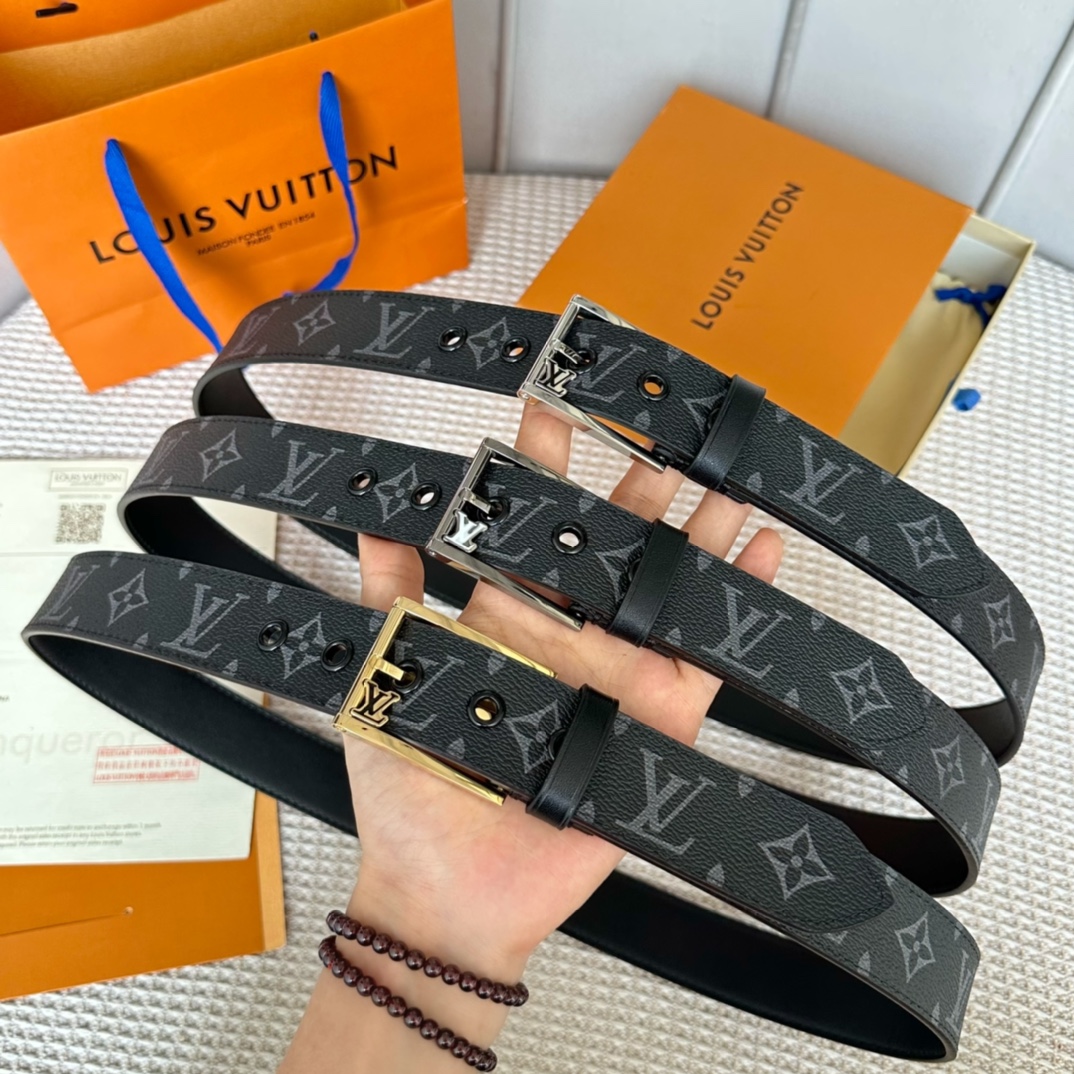 Louis Vuitton Male Basic Belt Cow Leather S-l